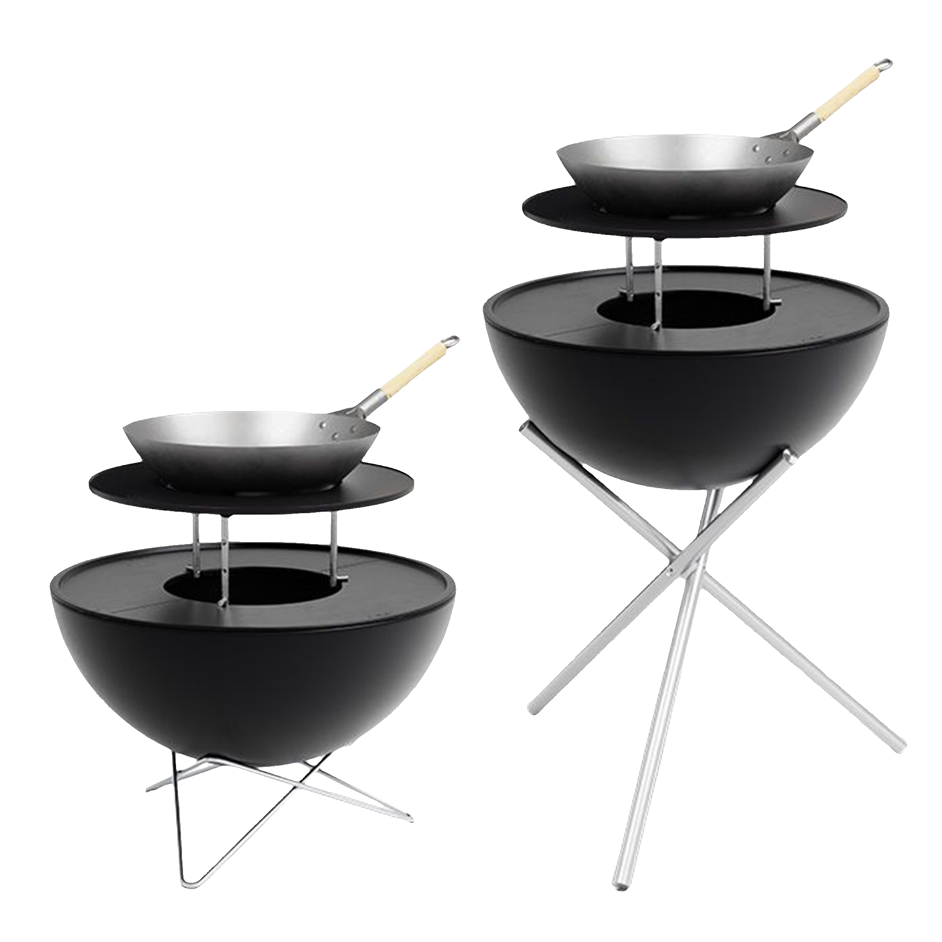 Warming ring 70, Grill, Kocher, Wokpfanne, Faltbar, Stahlbeine
