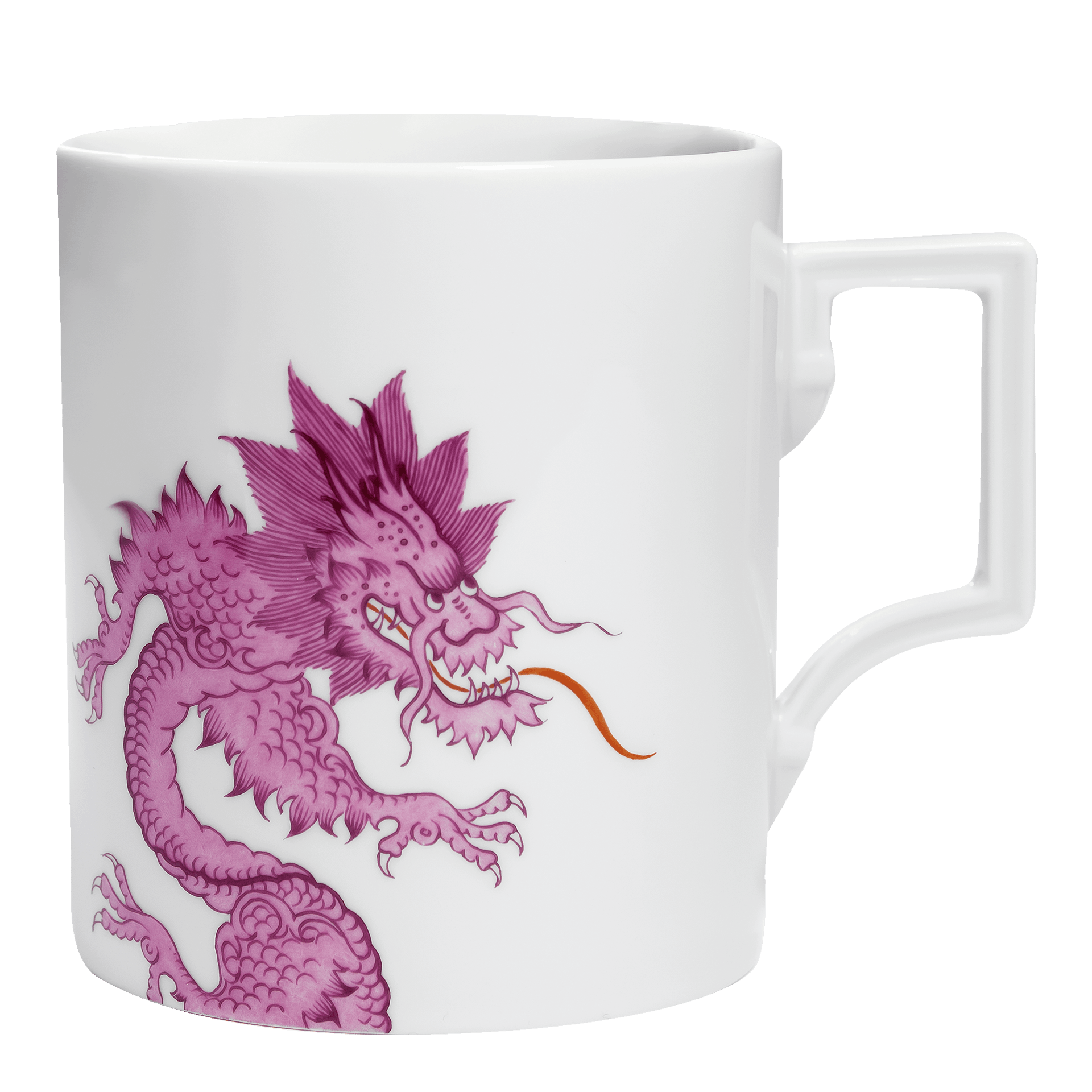 Meissen Henkelbecher Ming-Drache purpur