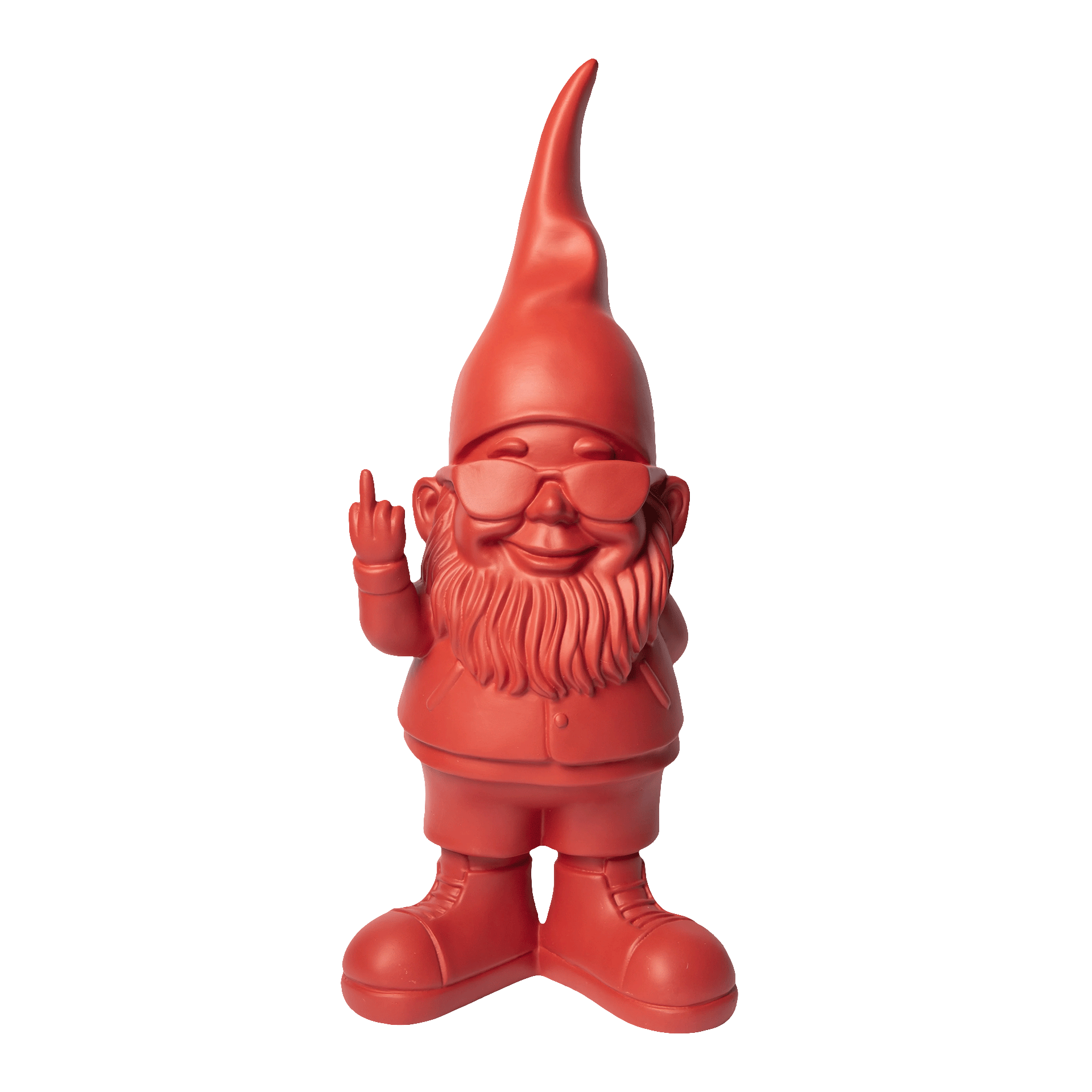 Gnome Bernardo red 29 cm, Gnome, Figur, Kunstfigur, Rot, Gartenfigur