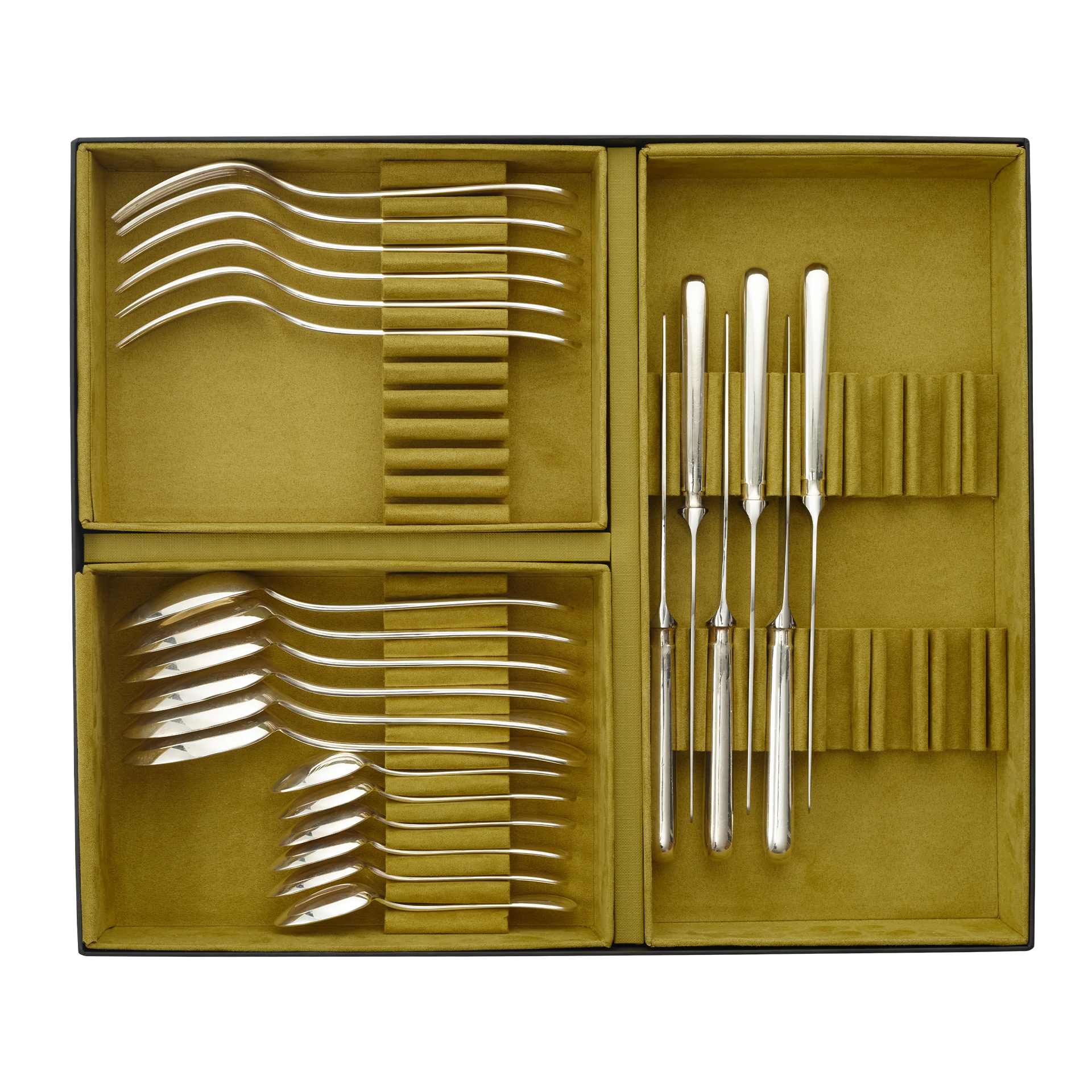 Cutlery Set 24-piece stainless steel, Besteck, Gabeln, Messer, Silberbesteck, Besteckkasten