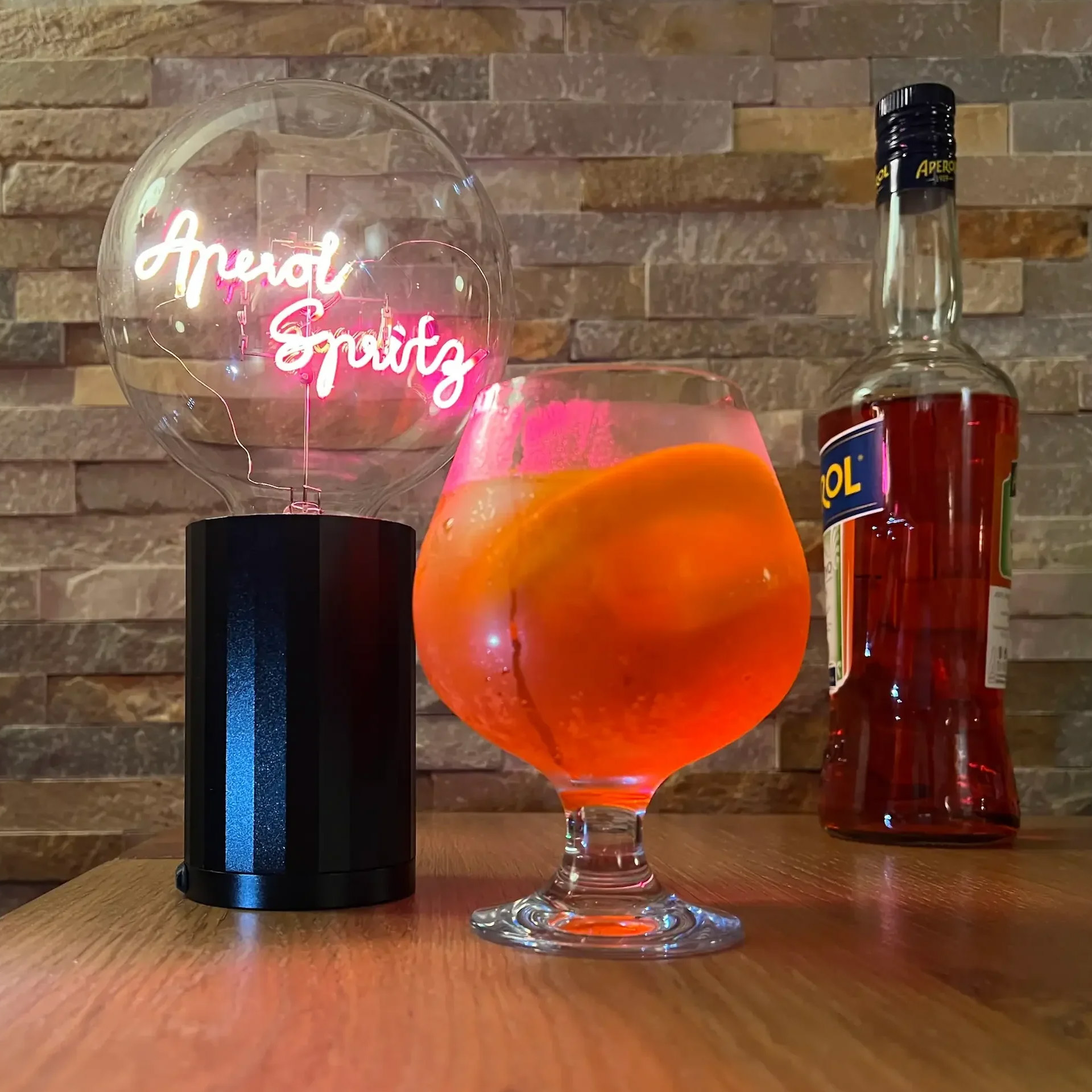 MITB LED Dekobirne Aperol Spritz