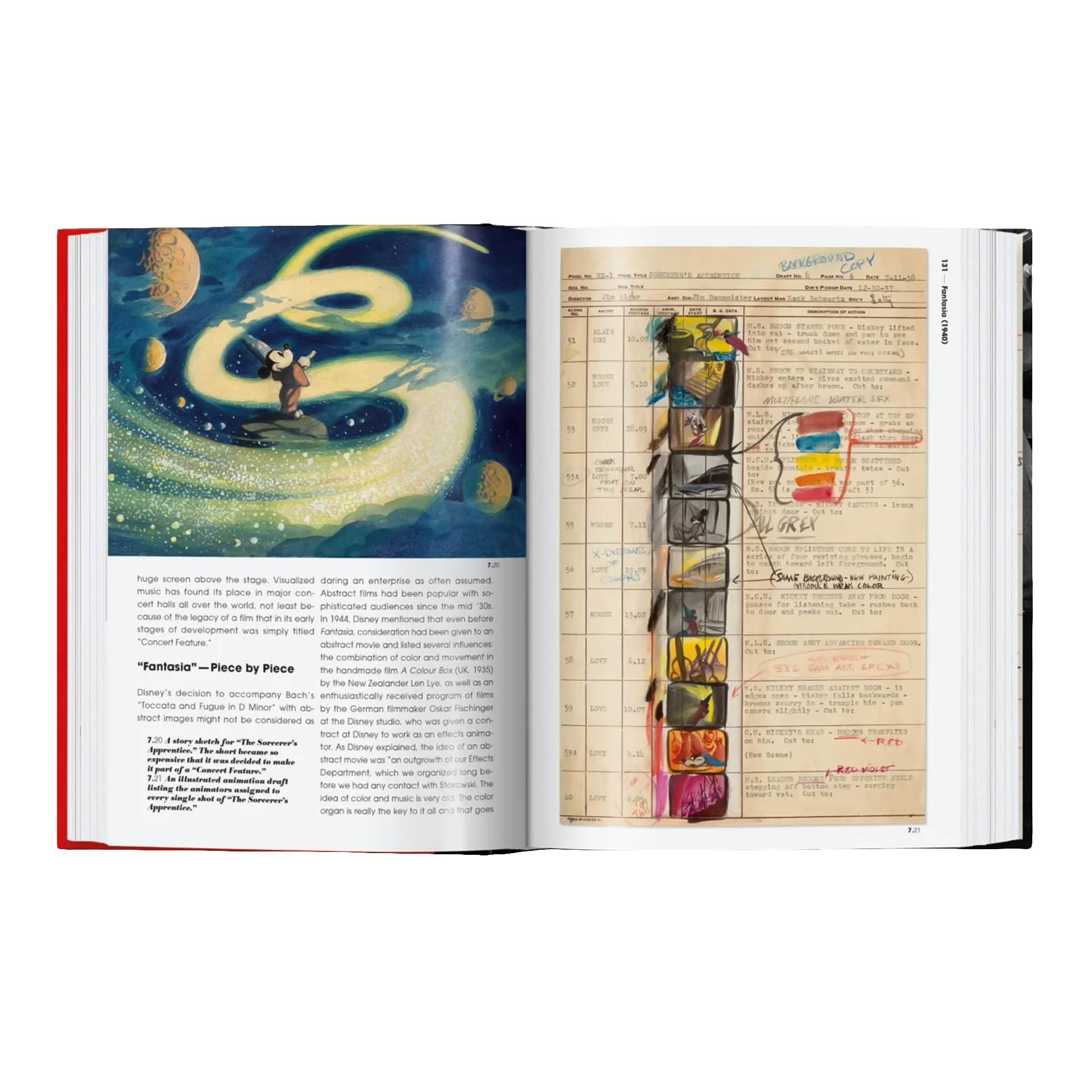 Coffee Table The Walt Disney Film Archive. Animated Films 1921–1968, offenes-Buch, Bildband, Illustration, Skizzenbuch, Farbmuster
