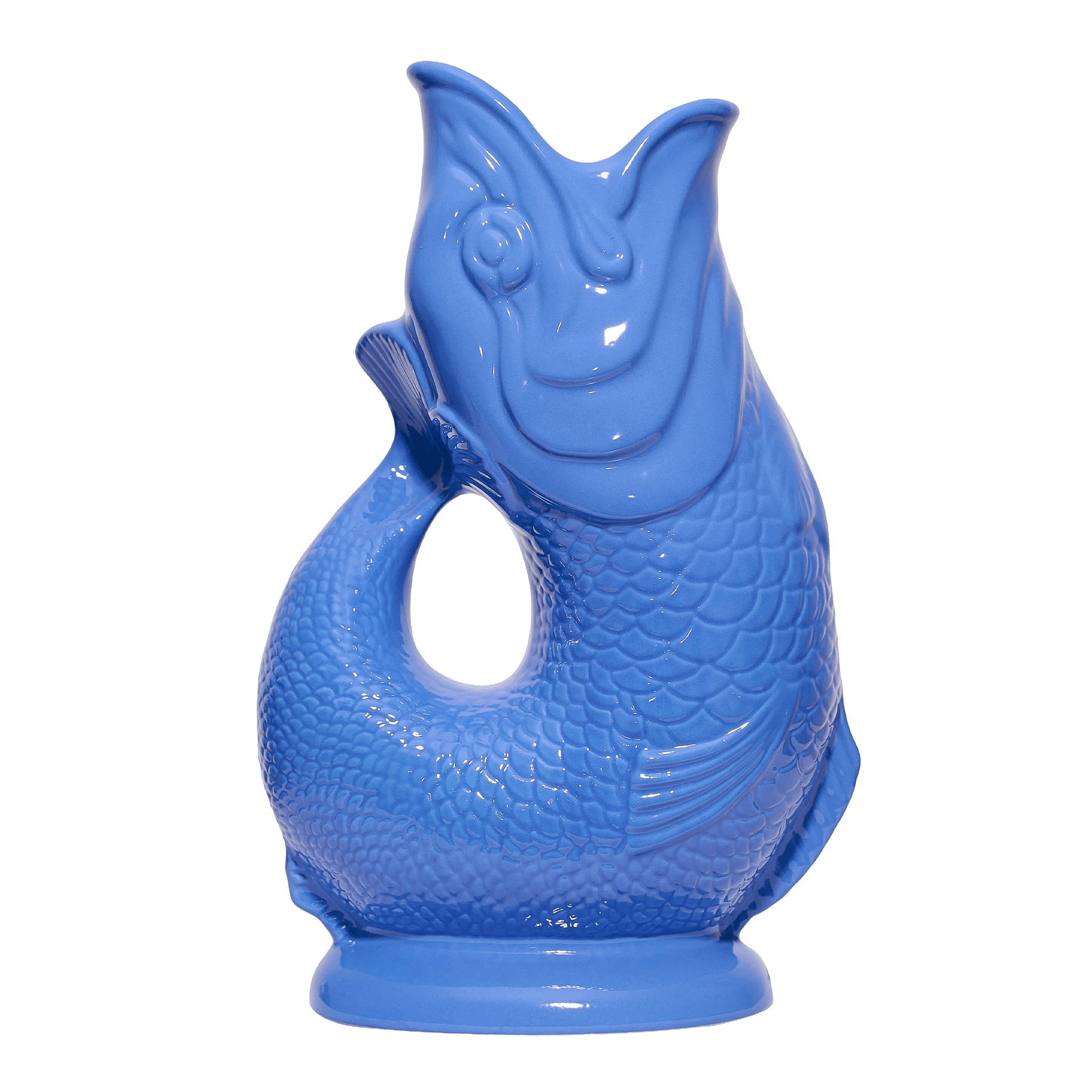 Jug seablue XL 1.20 l, Katzentisch?, Katzenform, Kaffeekrug, Katzenausgießer, Blaues Keramikobjekt