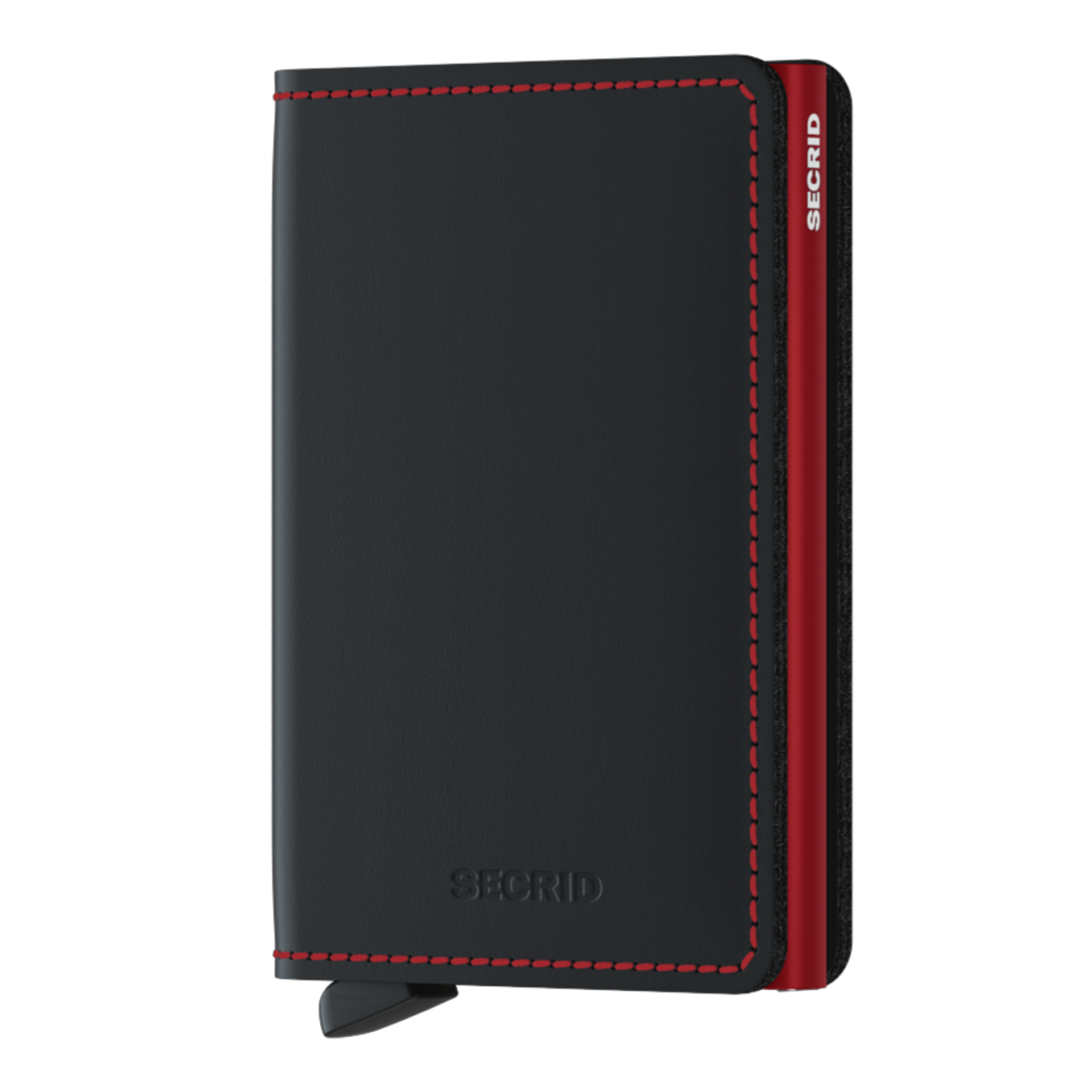 Slimwallet Black/Red, wallet, cardholder, red accent, black, stitching