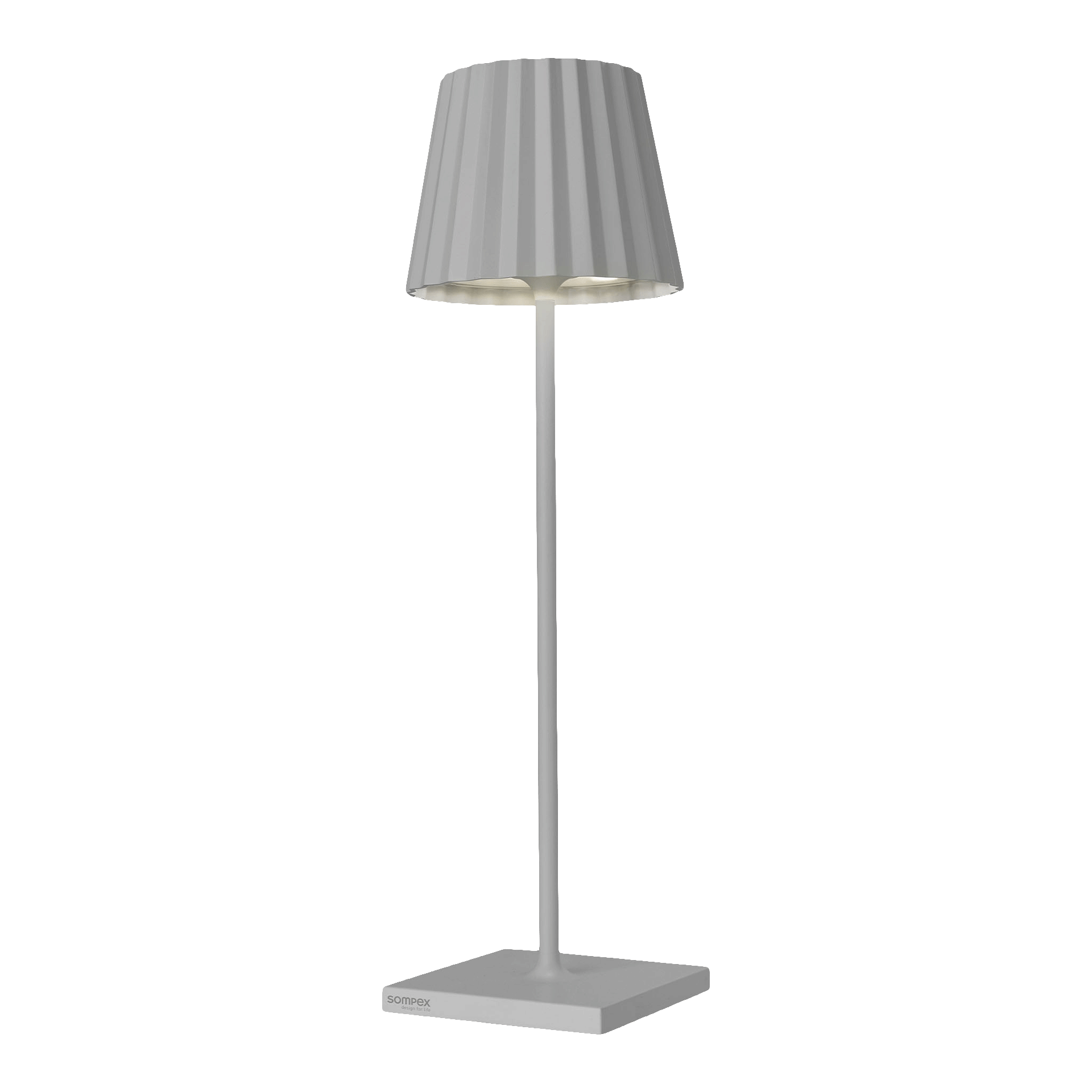 Rechargeable LED table lamp dimmable grey, Stehlampe, Lampenschirm, Stehleuchte, Standleuchte, Geometrischer Lampenschirm