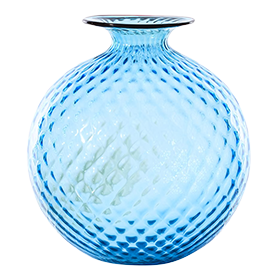 Venini Monofiori Balloton Vase Aquamarine