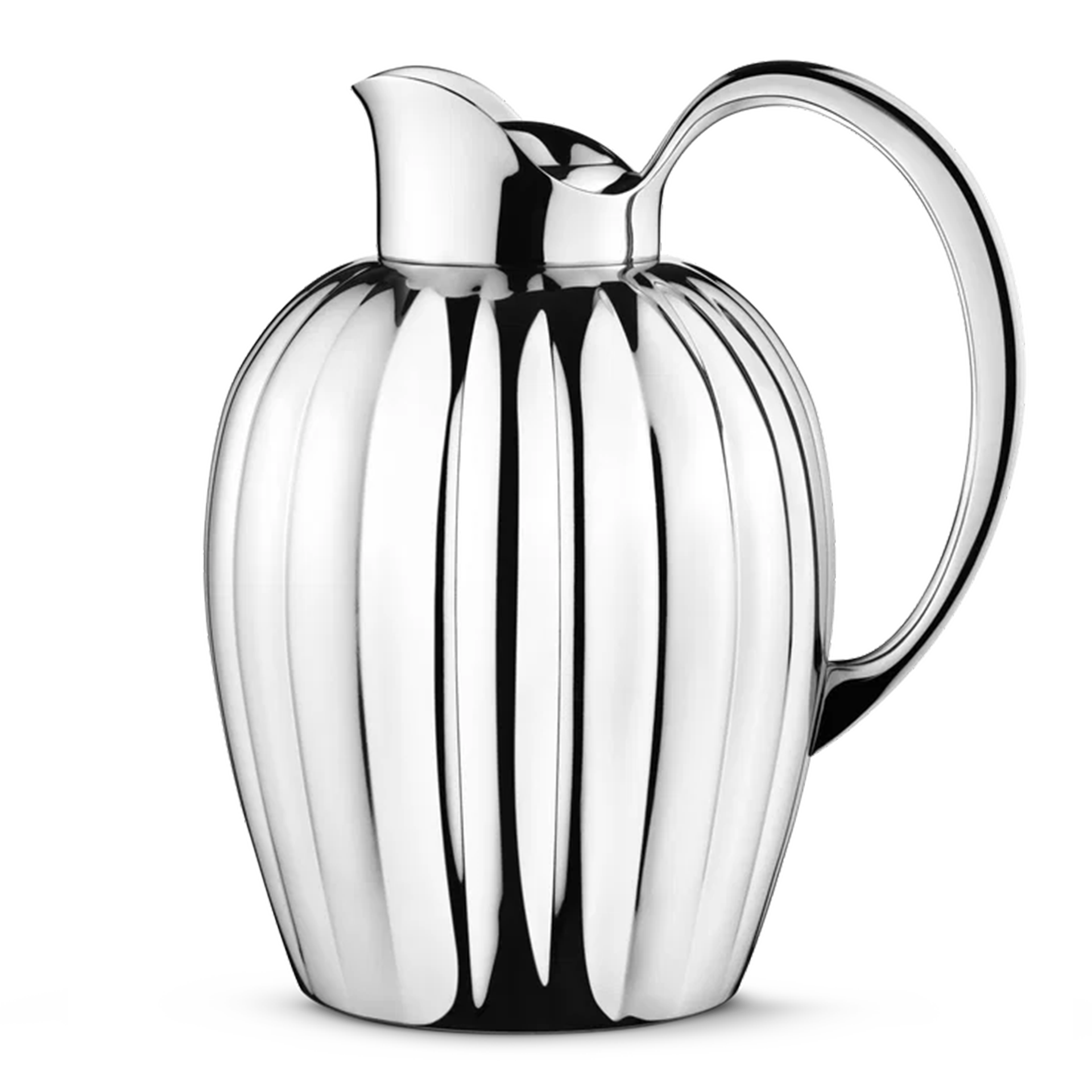 Thermo Jug 1 l Stainless Steel, Karaffe, Ausgeprägte Oberfläche, Edelstahl-Karaffe, Spiralförmige Muster, Trinkkaraffe