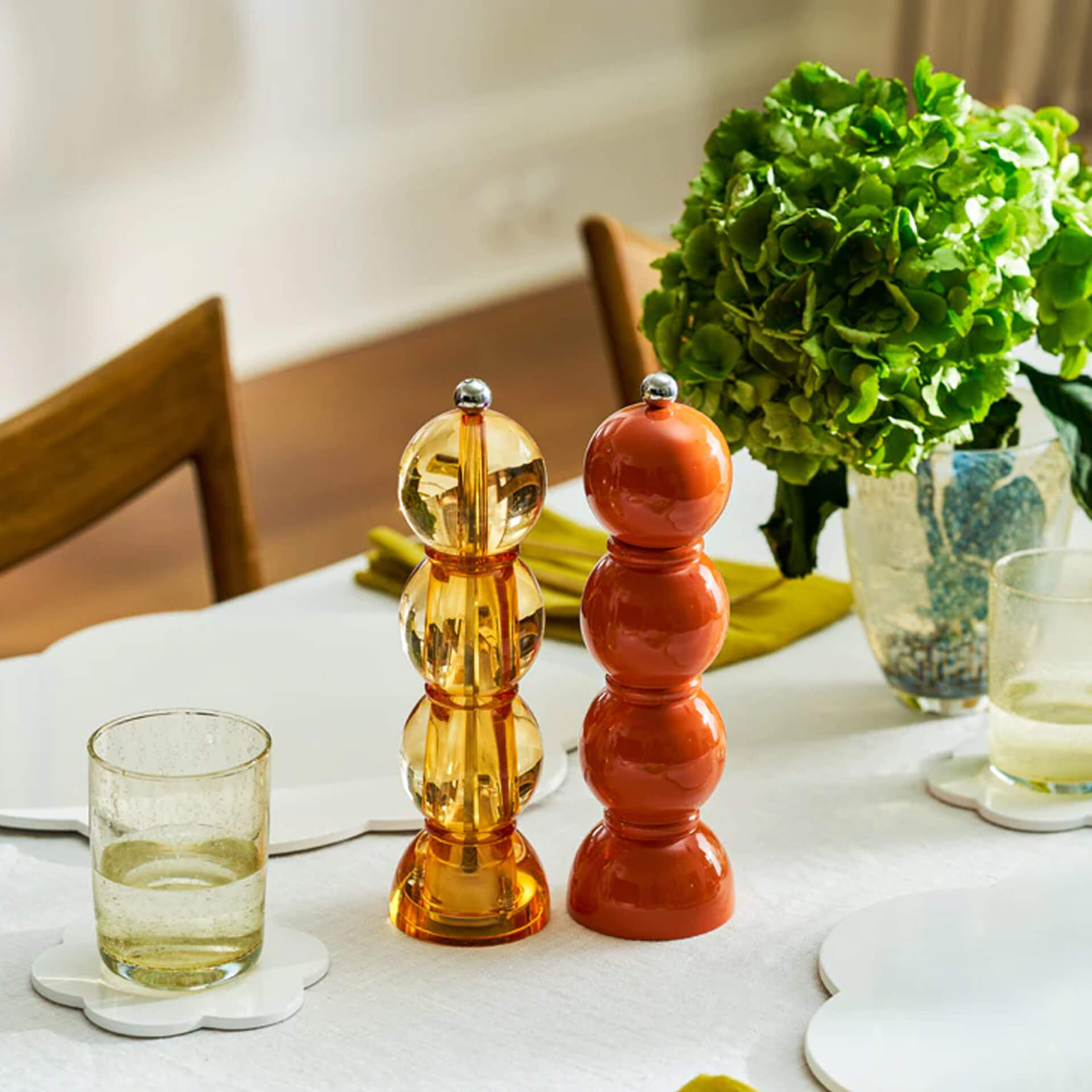 Salt- Pepper Mill orange 24 cm, Gläser, Tischdeko, Vase, Dekoration, Kerne/Schalen