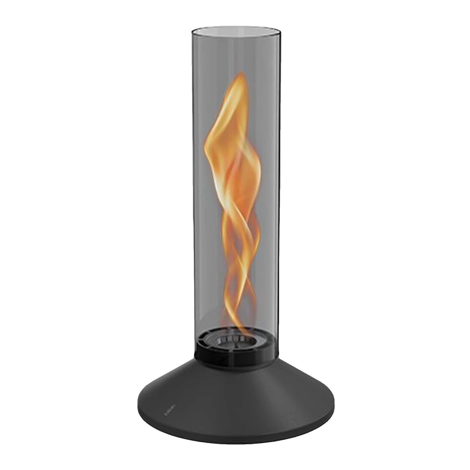 Tabletop Fireplace 1200 All Black, Gasflamme, Tischfeuer, Kaminofen, Glaszylinder, Flammenkessel