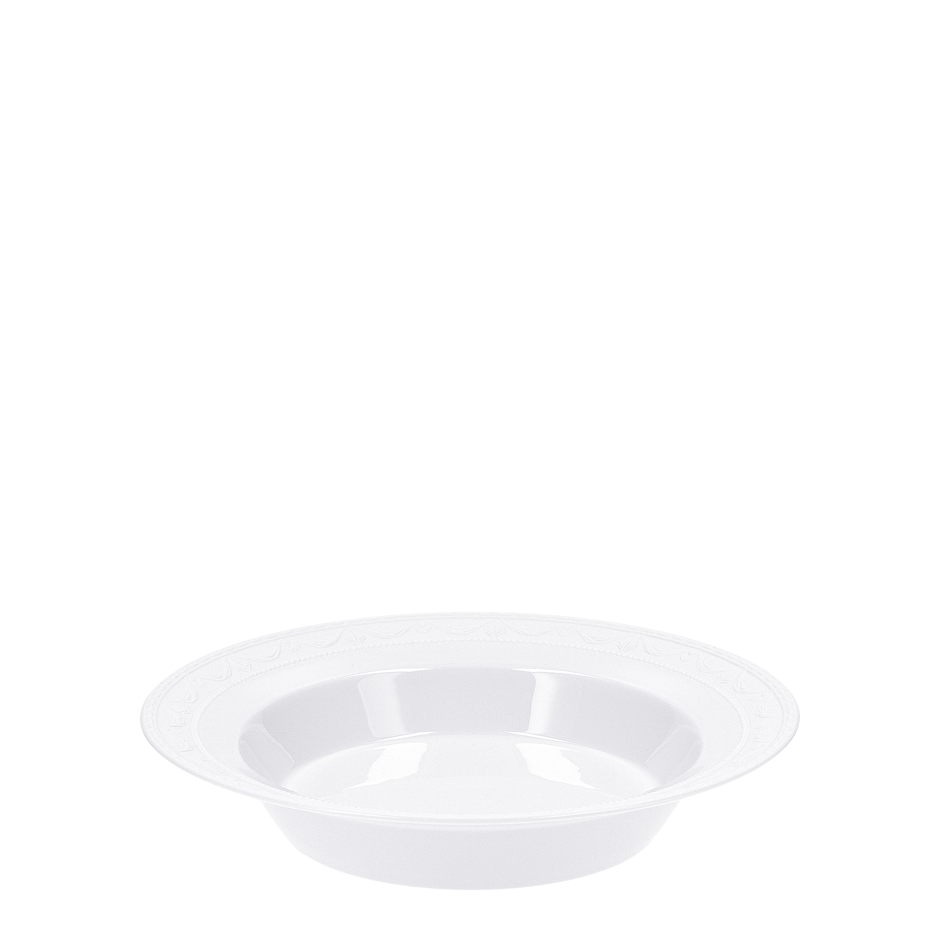 Soup Plate 25 cm, Porzellanschale, Speiseteller, Weiß, rundes Design, vertiefter Teller