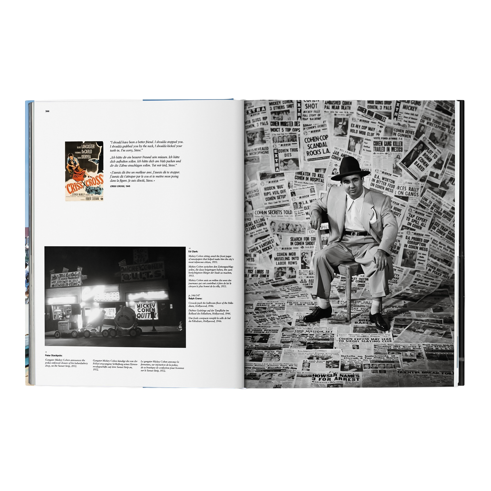 Coffee Table Book Los Angeles, fotografie, zeitungswand, mike cohen, jazzmann, schwarz-weiß