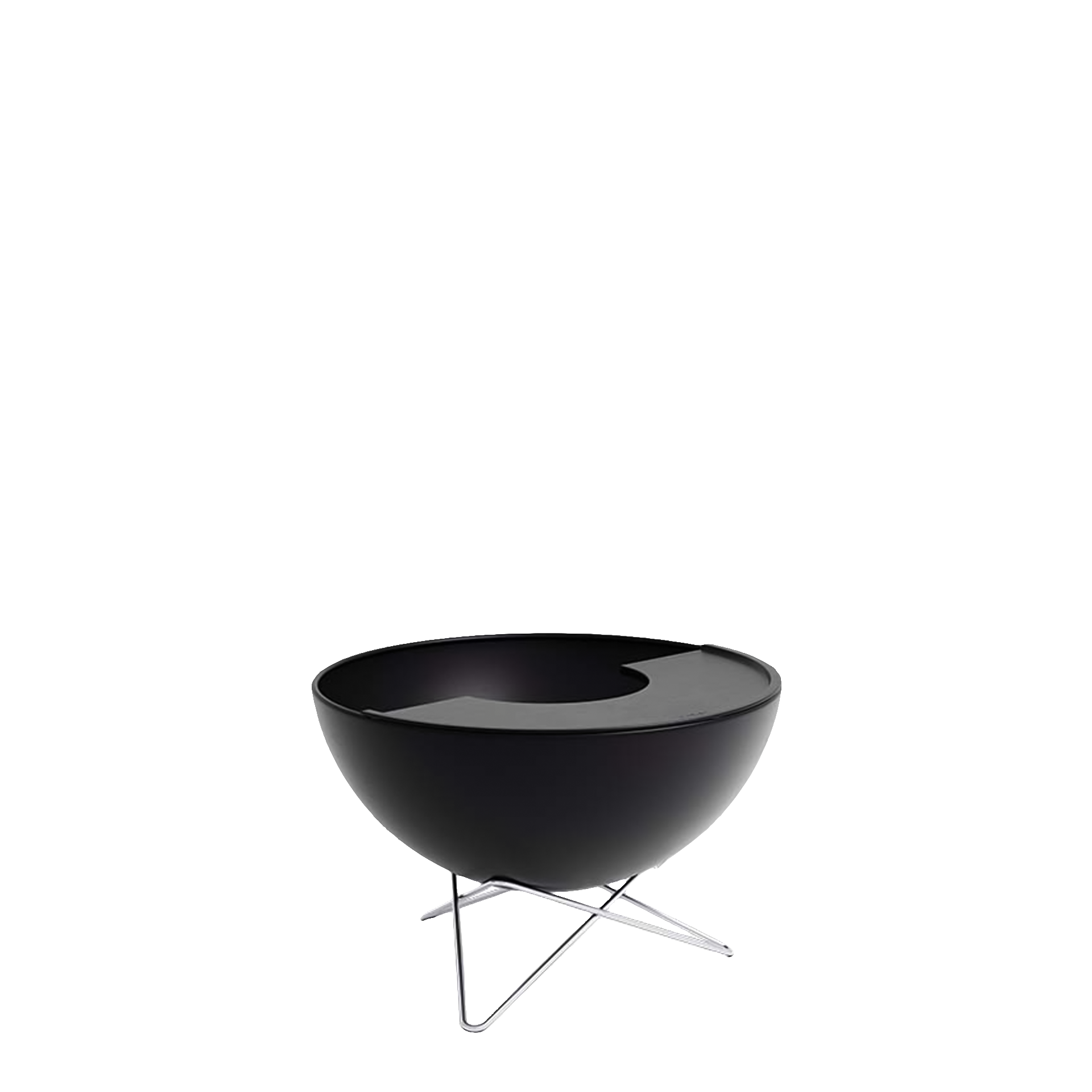 Plancha 57, Sessel, Beistelltisch, Schale, Schwarz, Metallbeine