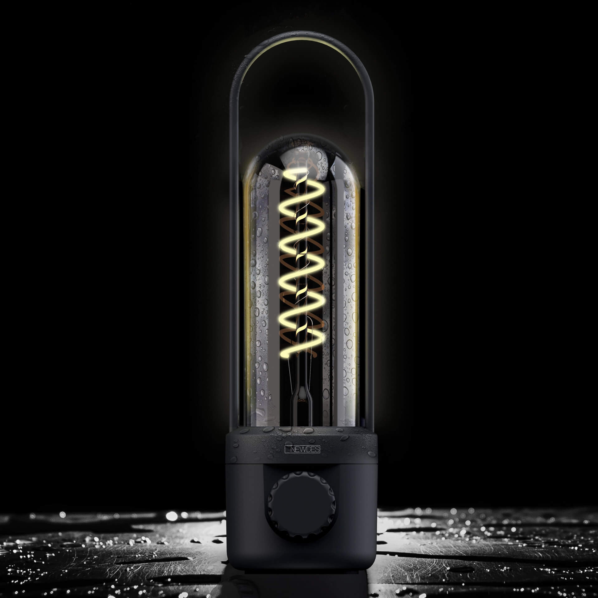 Newdes Outdoorleuchte COIL schwarz
