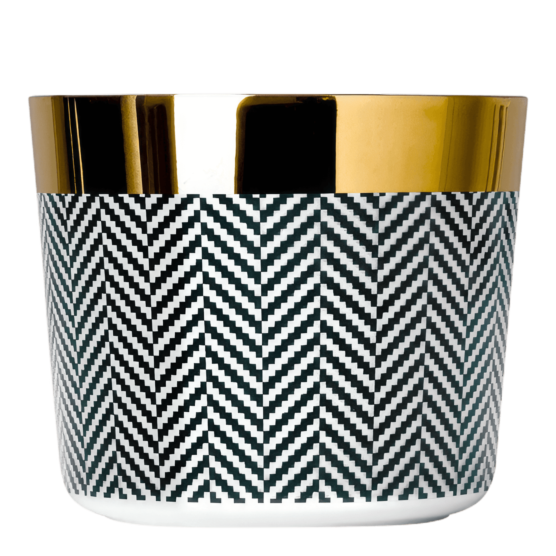 SIEGER Champagnerbecher Herringbone, Kaffeetasse, Tasse, Muster, Geometrisch, Goldtopf