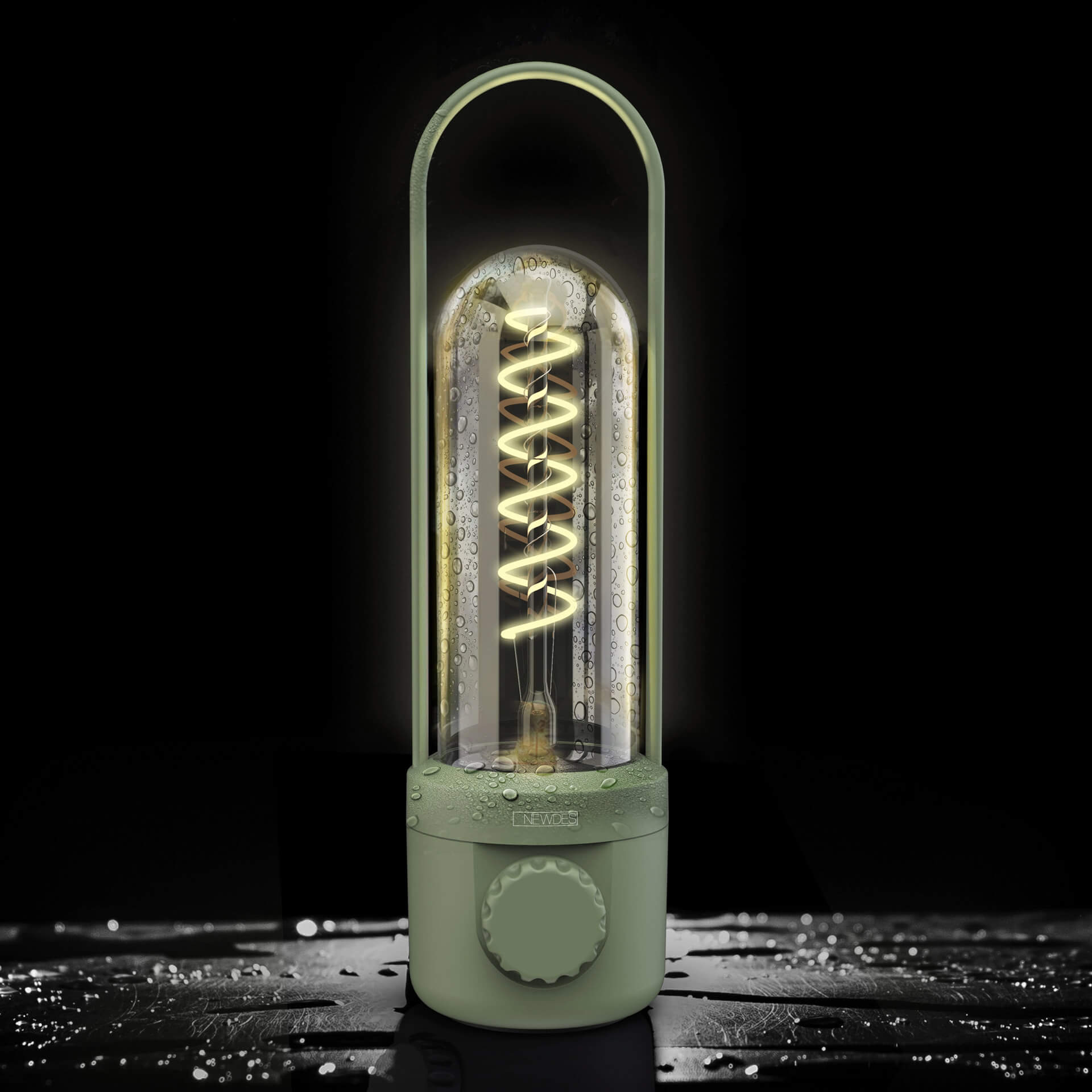 Newdes Outdoorleuchte COIL olive