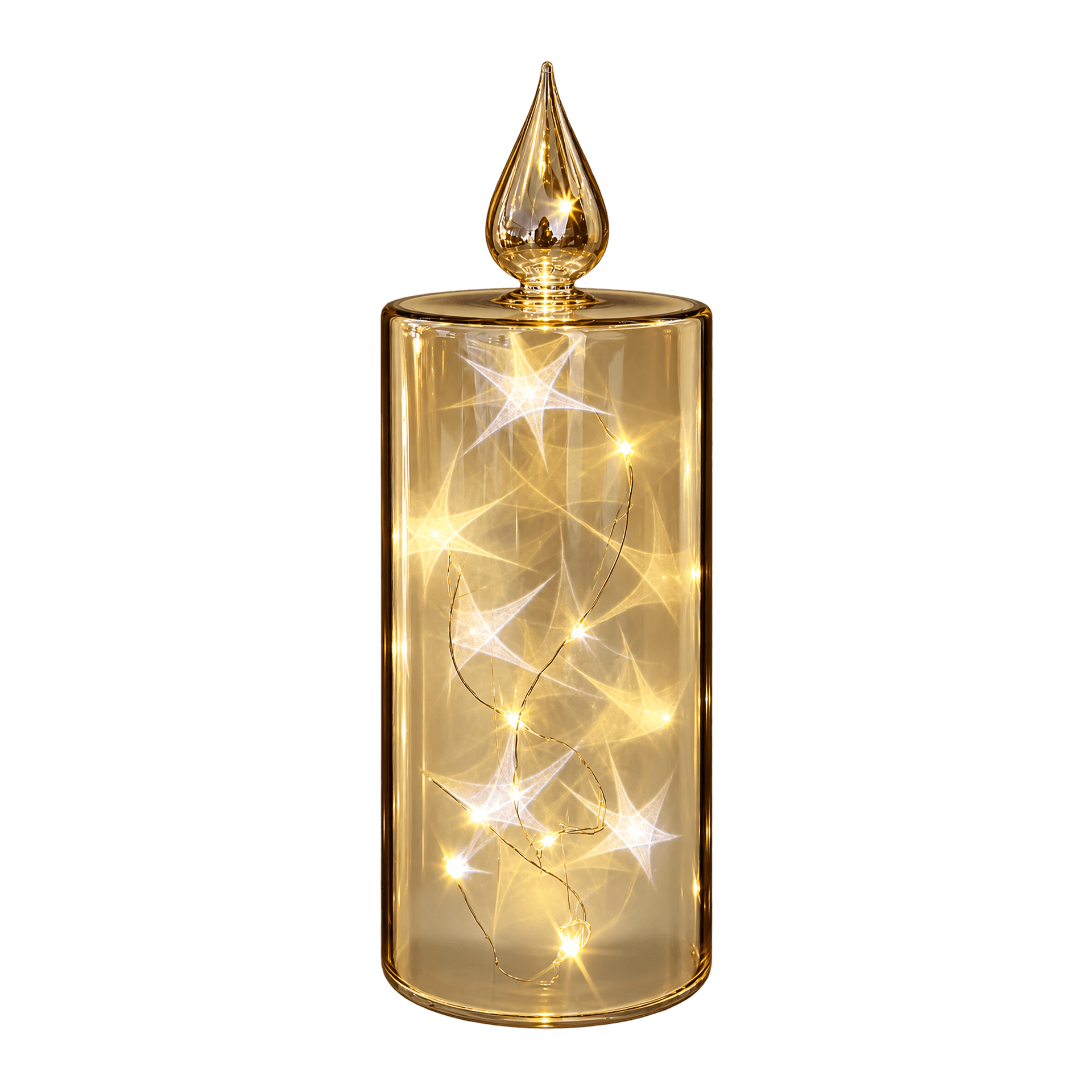 Wirtz LED Glaskerze Amber 27 cm