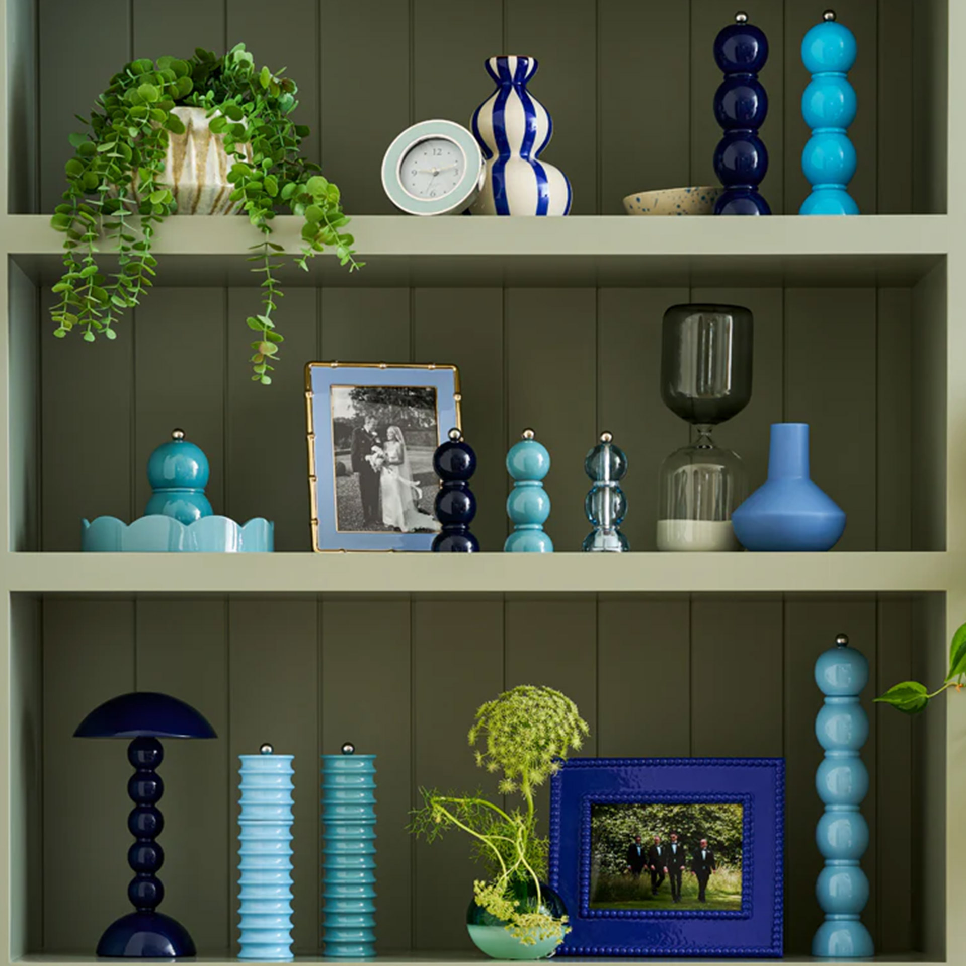 Salt- Pepper Mill aqua 24 cm, regal, deko-schrank, vase, rahmen, pflanze