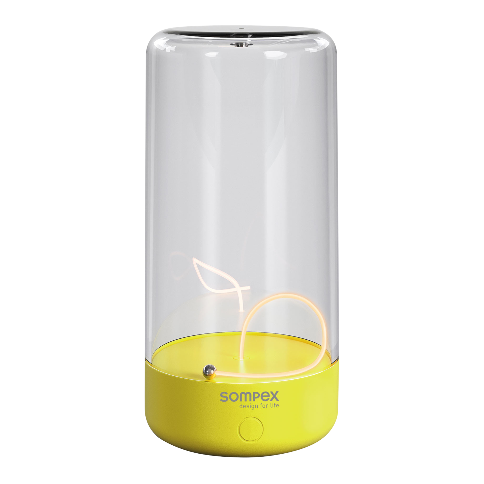 Rechargeable LED table lamp dimmable neon yellow, Lampe, LED, Glas, Gelb, Dekolampe