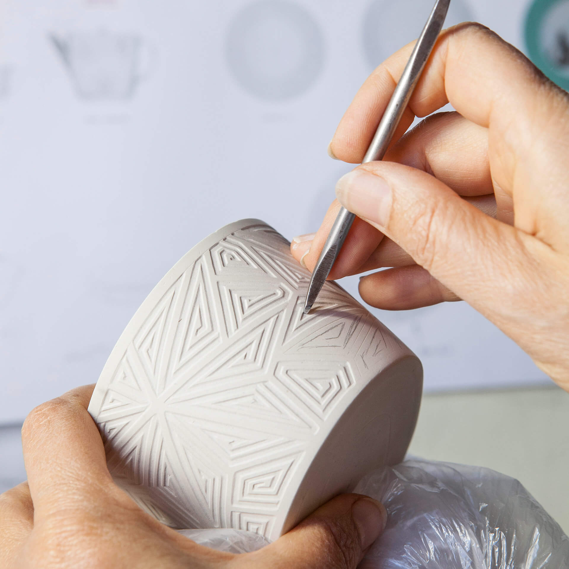 Meissen Vitruv Graphic Henkelbecherset
