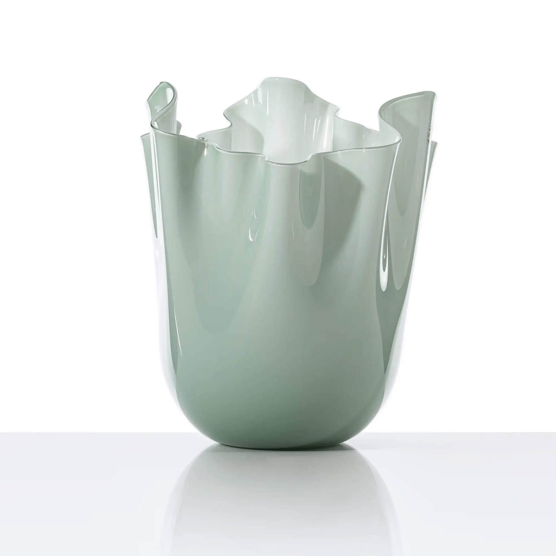 Venini Fazzoletto Vase Rio Grün 24 cm