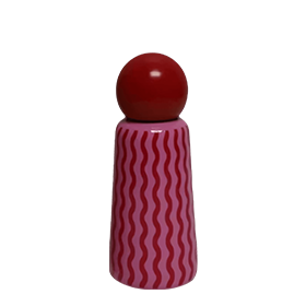 Lund Design House Trinkflasche Pink Red Wavy Stripes