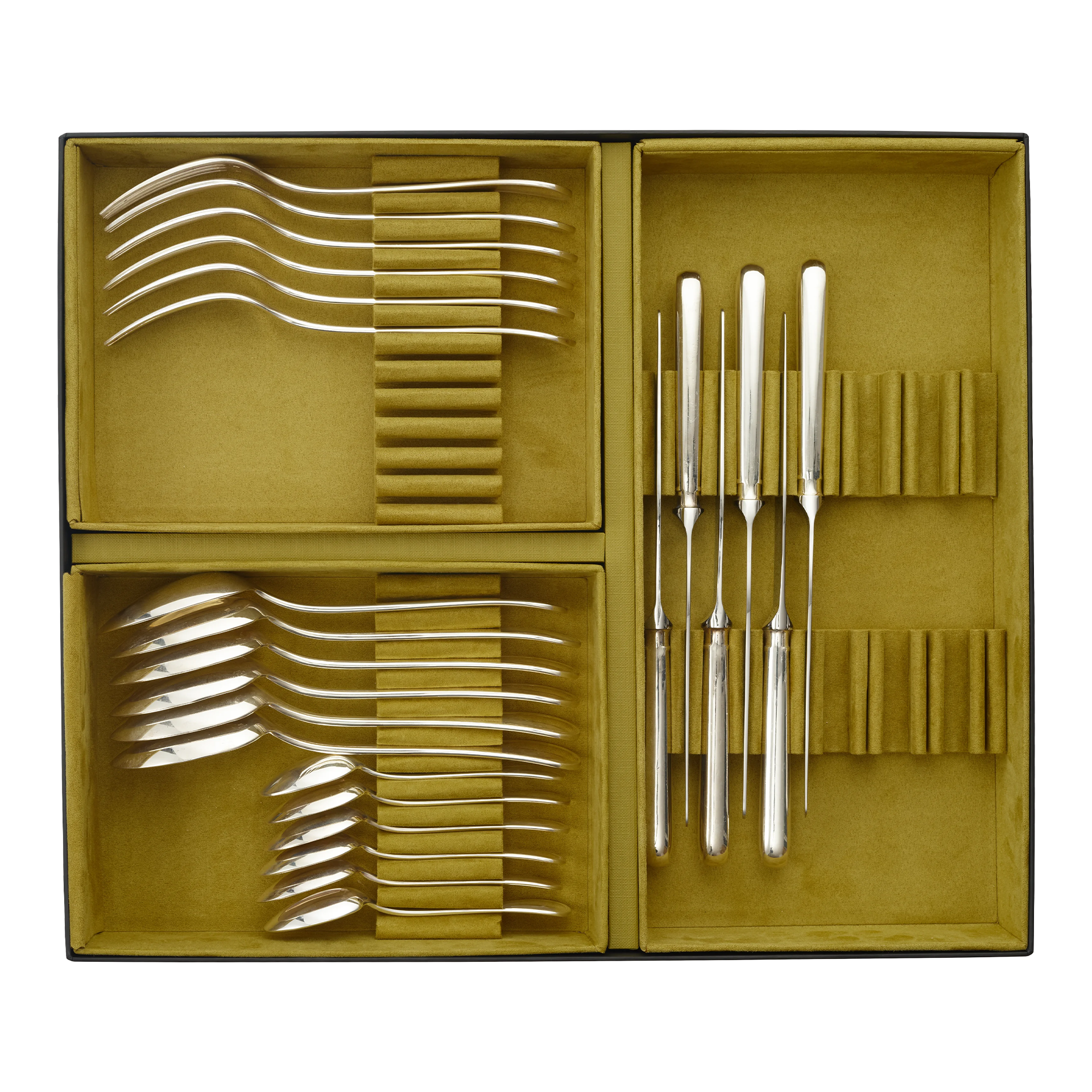 24-piece stainless steel cutlery set, besteck, gabeln, messer, silberware, tafelgeschirr