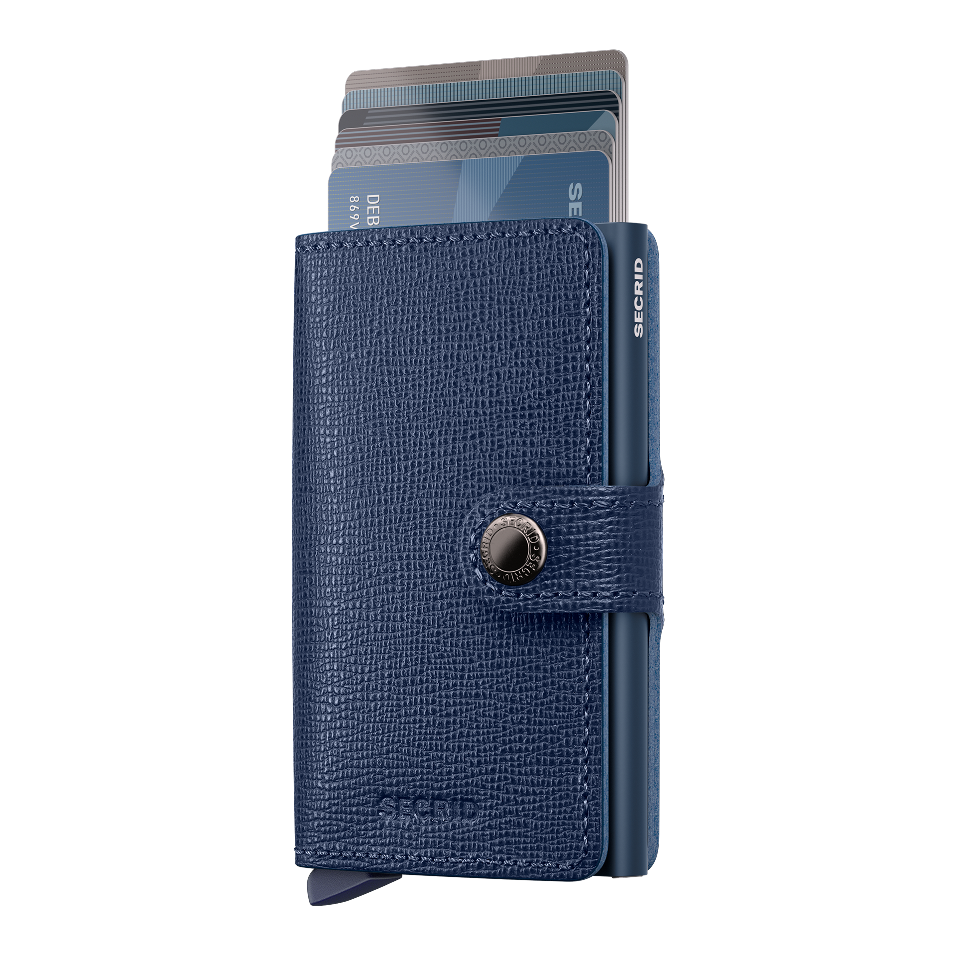 Miniwallet Navy, wallet, Kartenetui, blau, Kartenfächer, Druckknopf