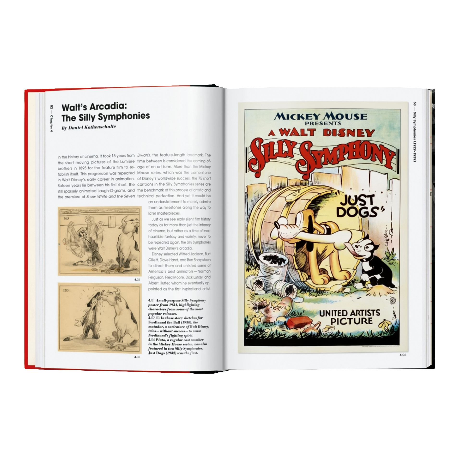 Coffee Table The Walt Disney Film Archive. Animated Films 1921–1968, Comicbuch, Mickey Mouse, Silly Symphony, Poster, Buchseite