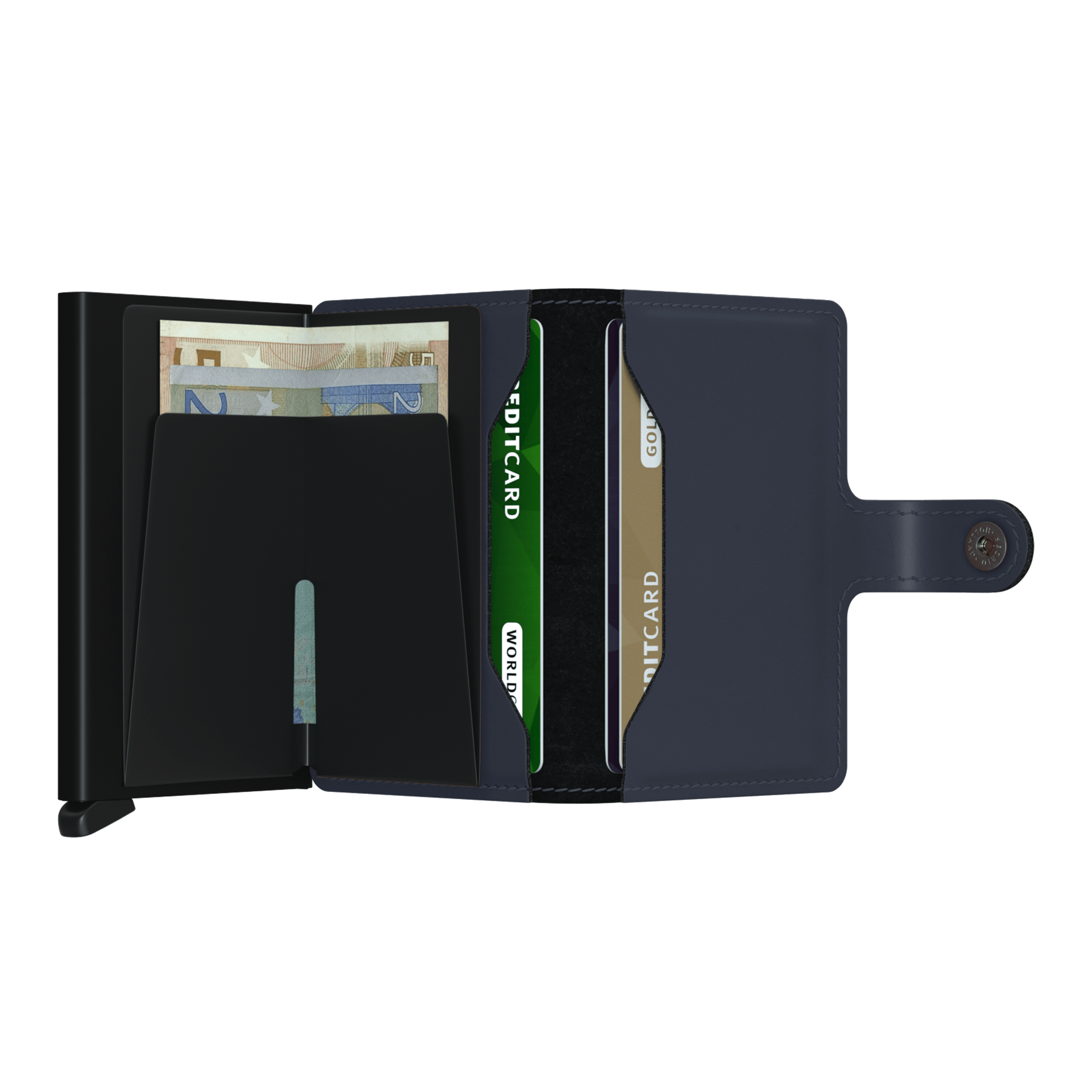 Miniwallet Nightblue, wallet, Kartenhalter, Kreditkarten, Münzfach, Bi-Fold