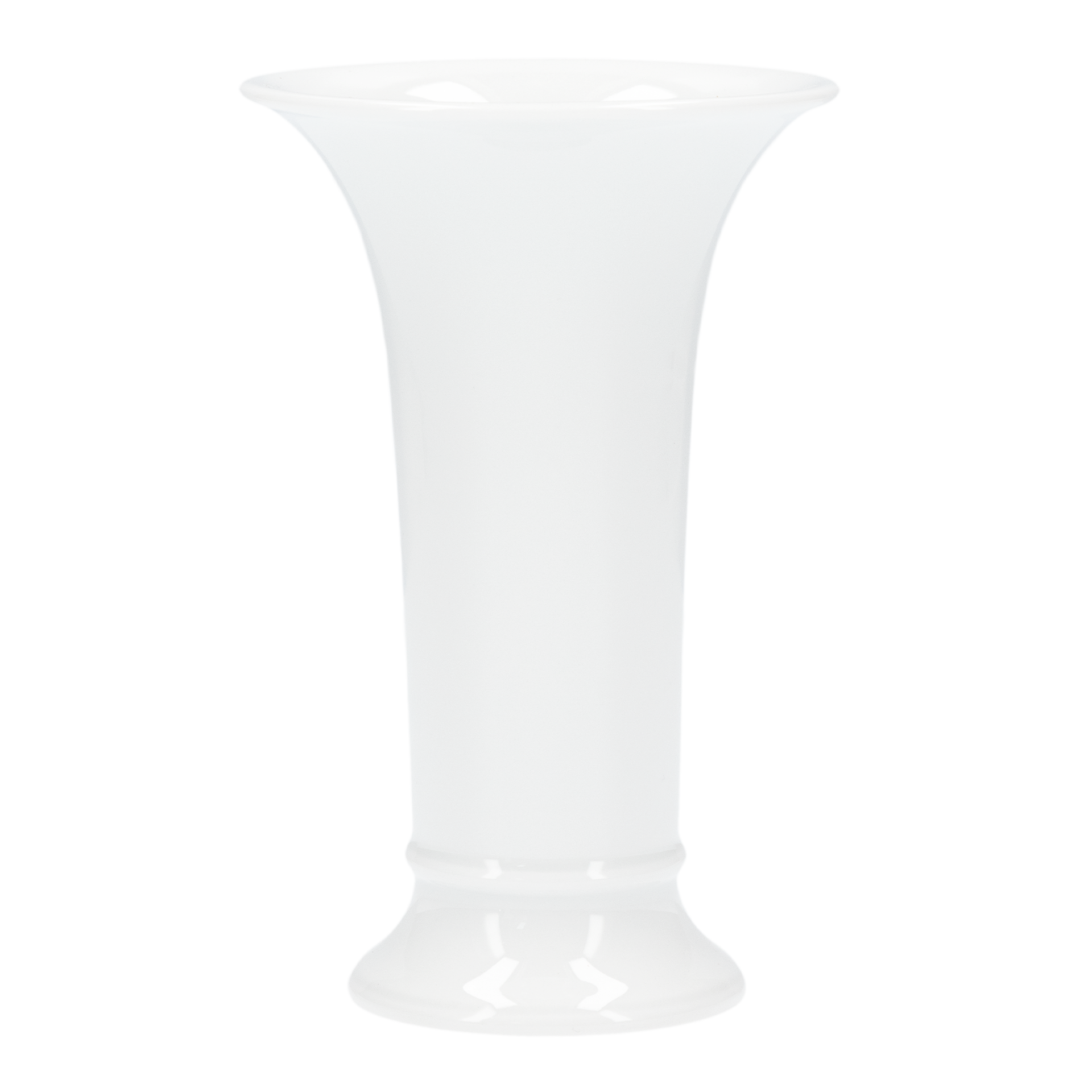 Vase 1, vase, weiß, Keramik, Glanz, auslaufend