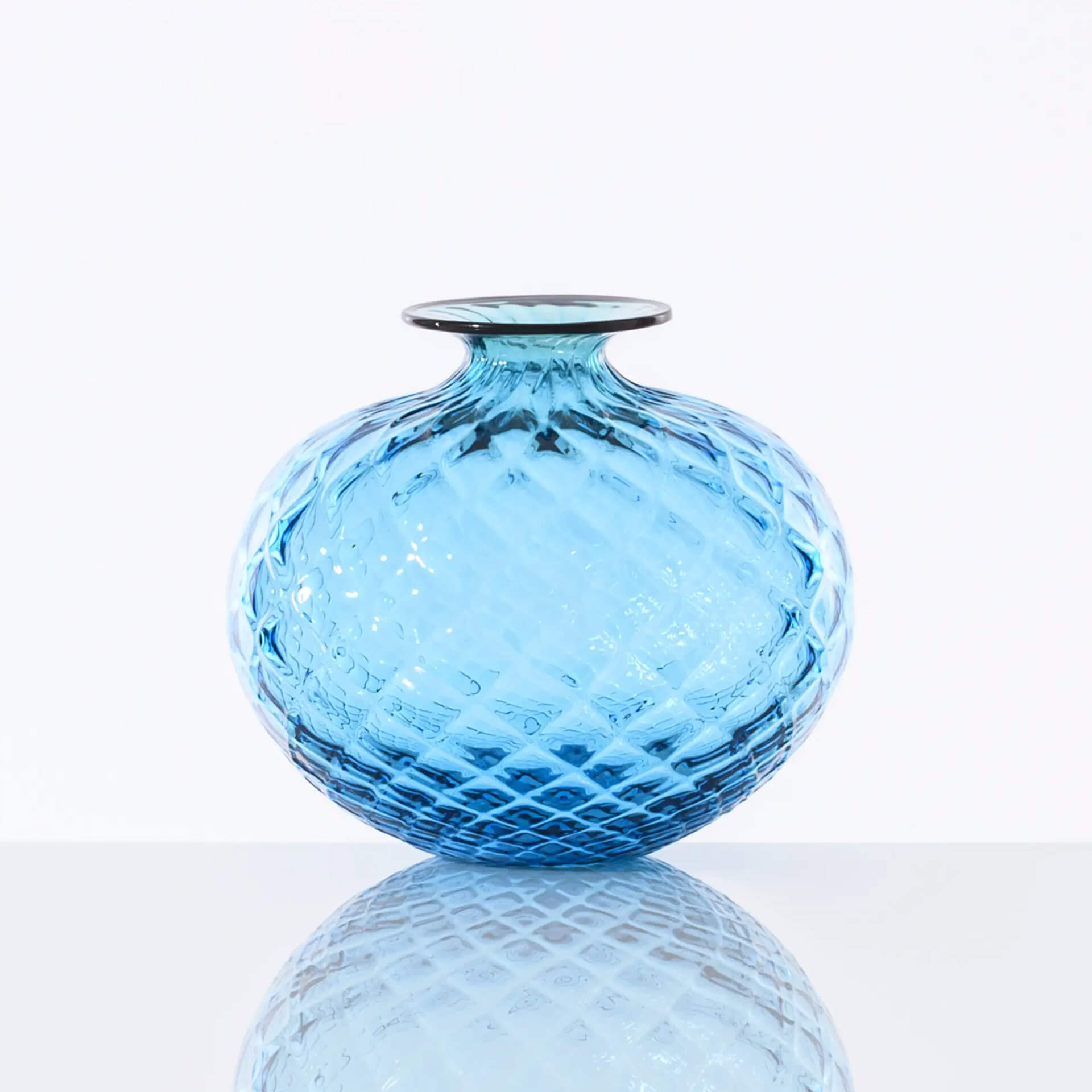 Venini Vase Monofiori Balloton Aquamarin