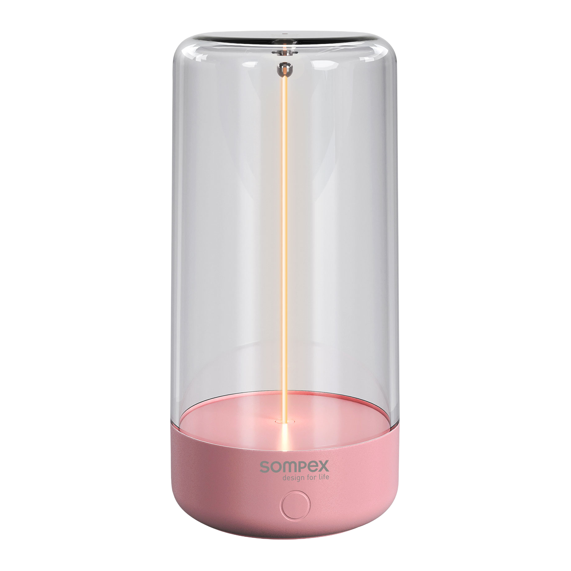 Rechargeable LED table lamp dimmable pink, Tischlampe, LED-Lampe, Glasstablampe, pinkes Basis, Standleuchte