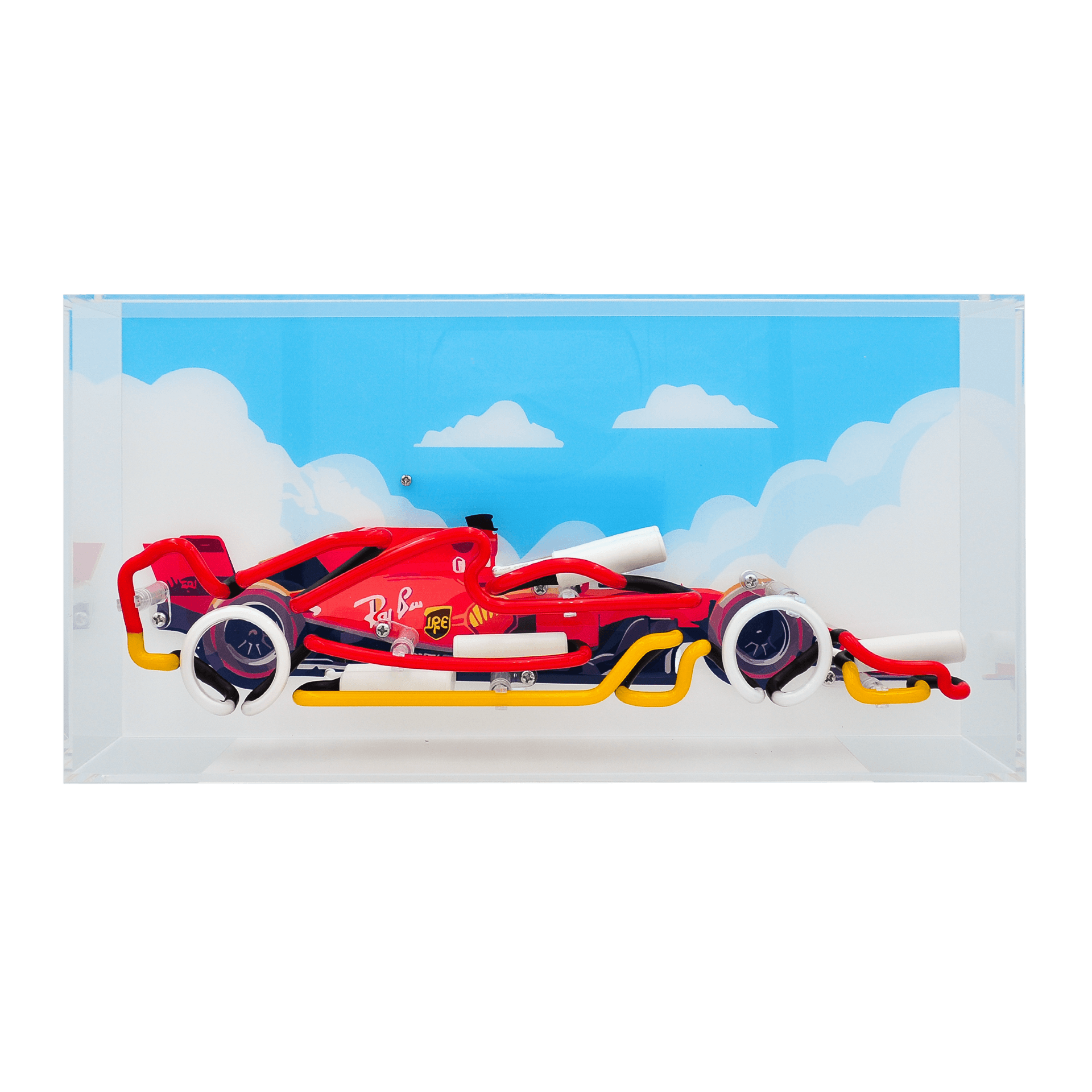 Neonschild Formel1 Rennwagen