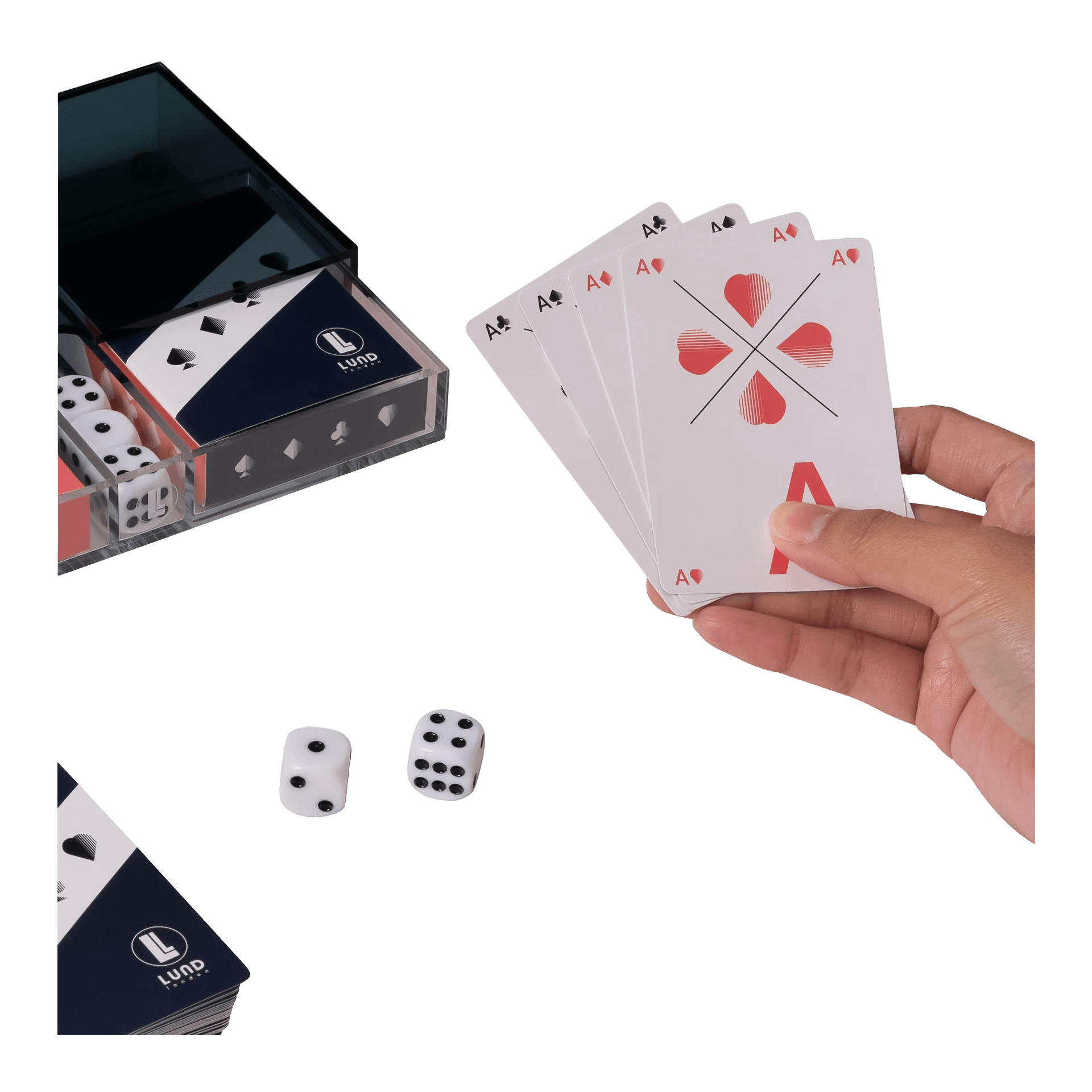 Lund House Design Acryl Game Card Game Set