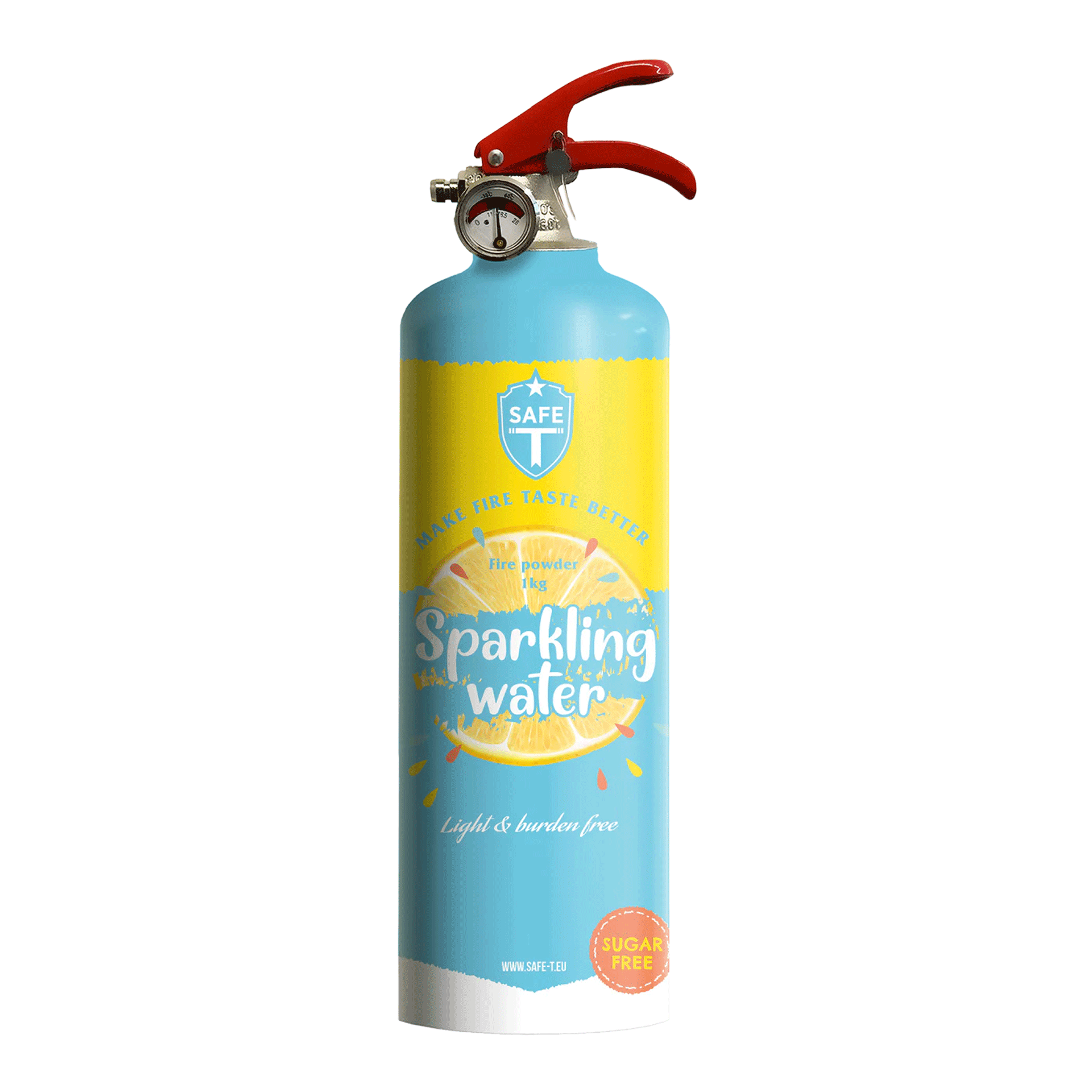 Safe-T, Wine & spirits, Design-Fire Extinguisher Sparkling, Feuerlöscher, Kunststoffflasche, Sprudelwasser, Sauerstofffrei, Süßwasser