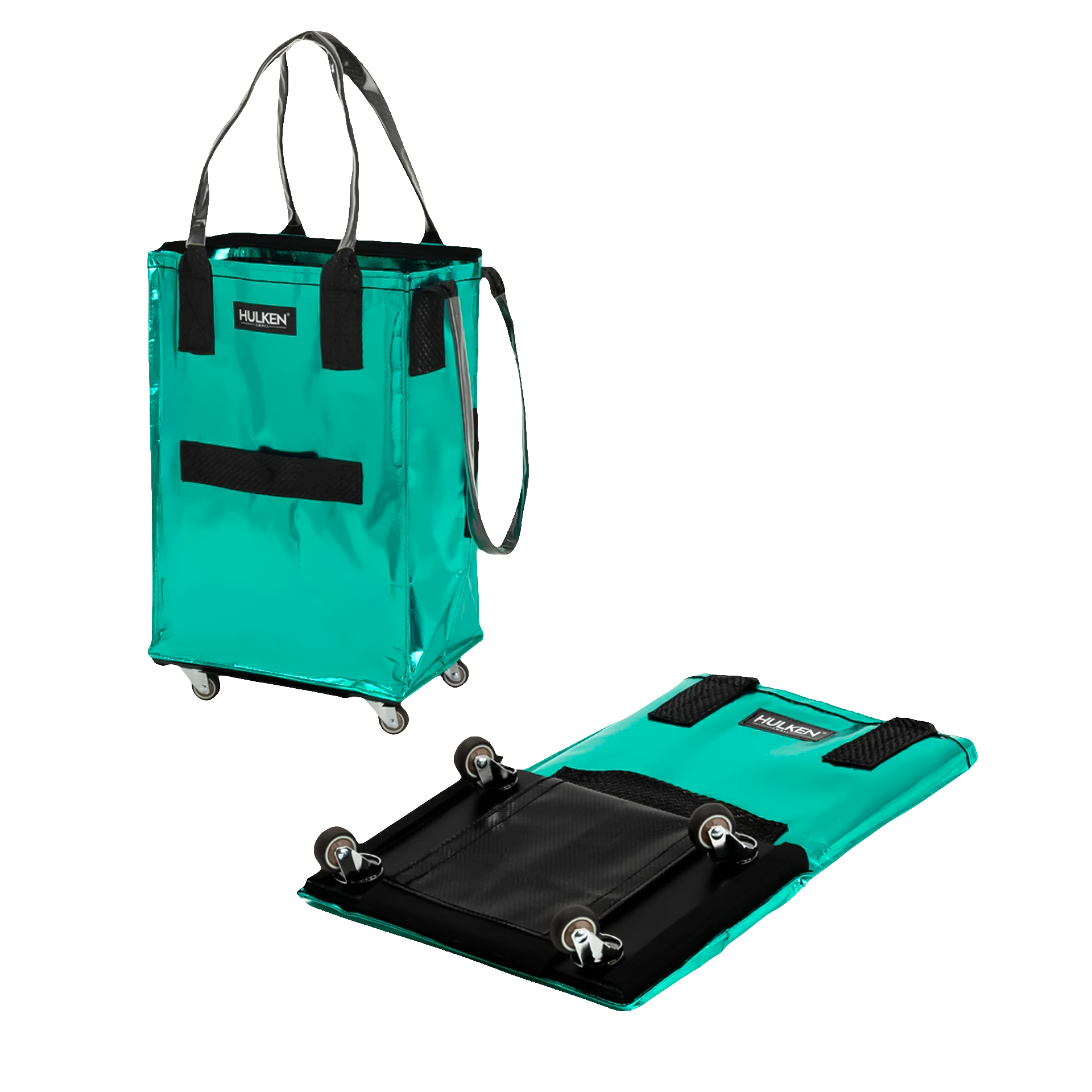 Hulken Original Rolling Tote Bag Quick Schleps Klein Teal