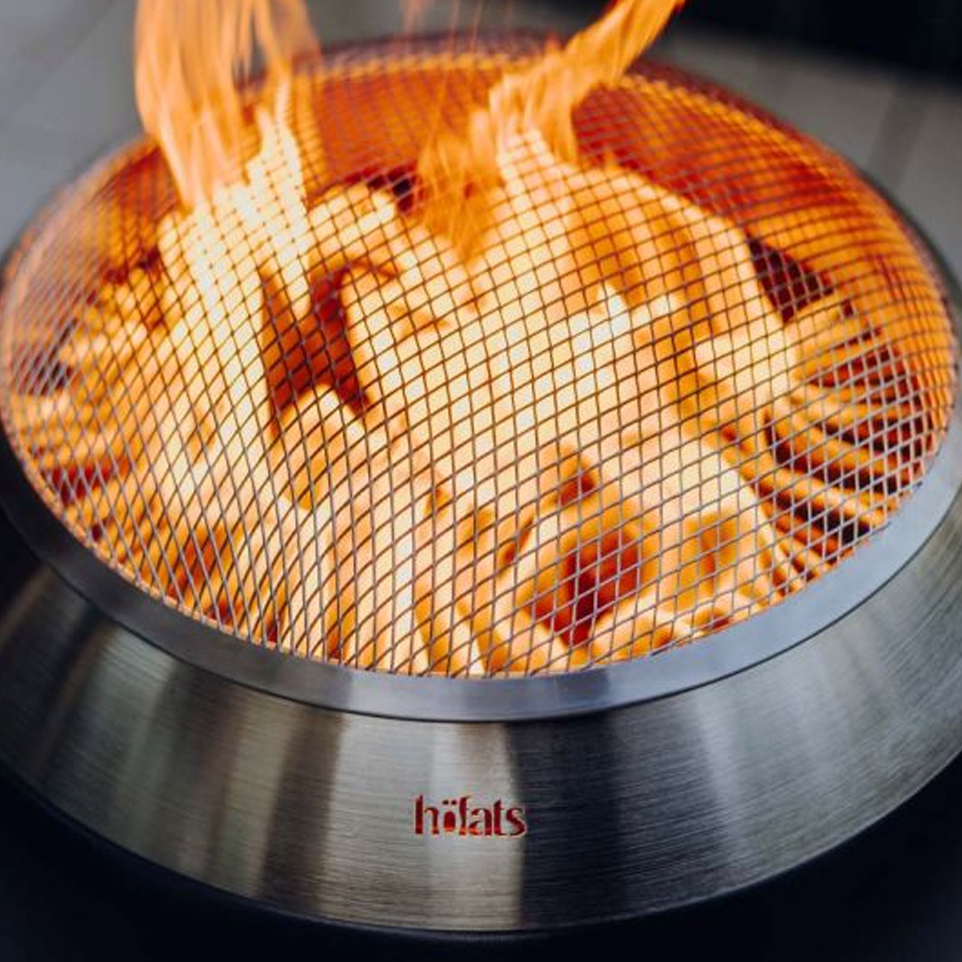 Spark Guard 45, Grillkorb, Räucherkorb, Kohlegrill, Feuerstelle, Roststahl