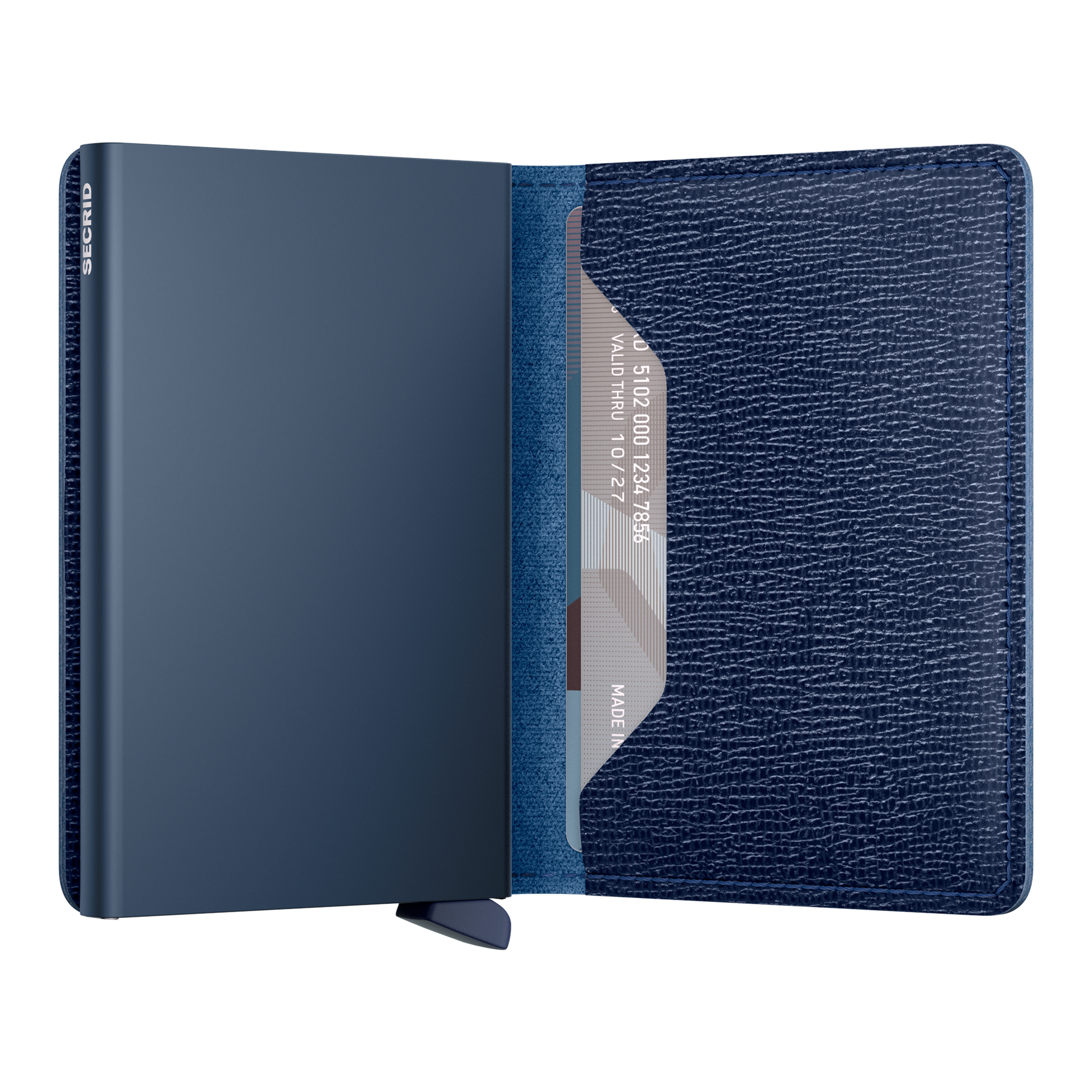 Slimwallet Navy, wallet, cardholder, blau, Leder, dünn