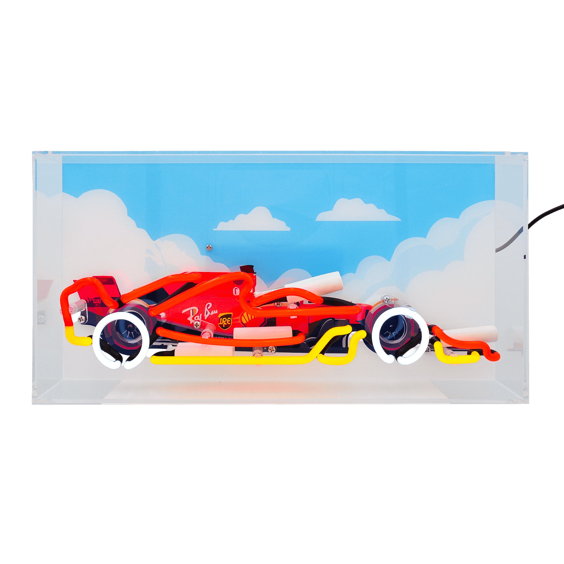 Neonschild Formel1 Rennwagen