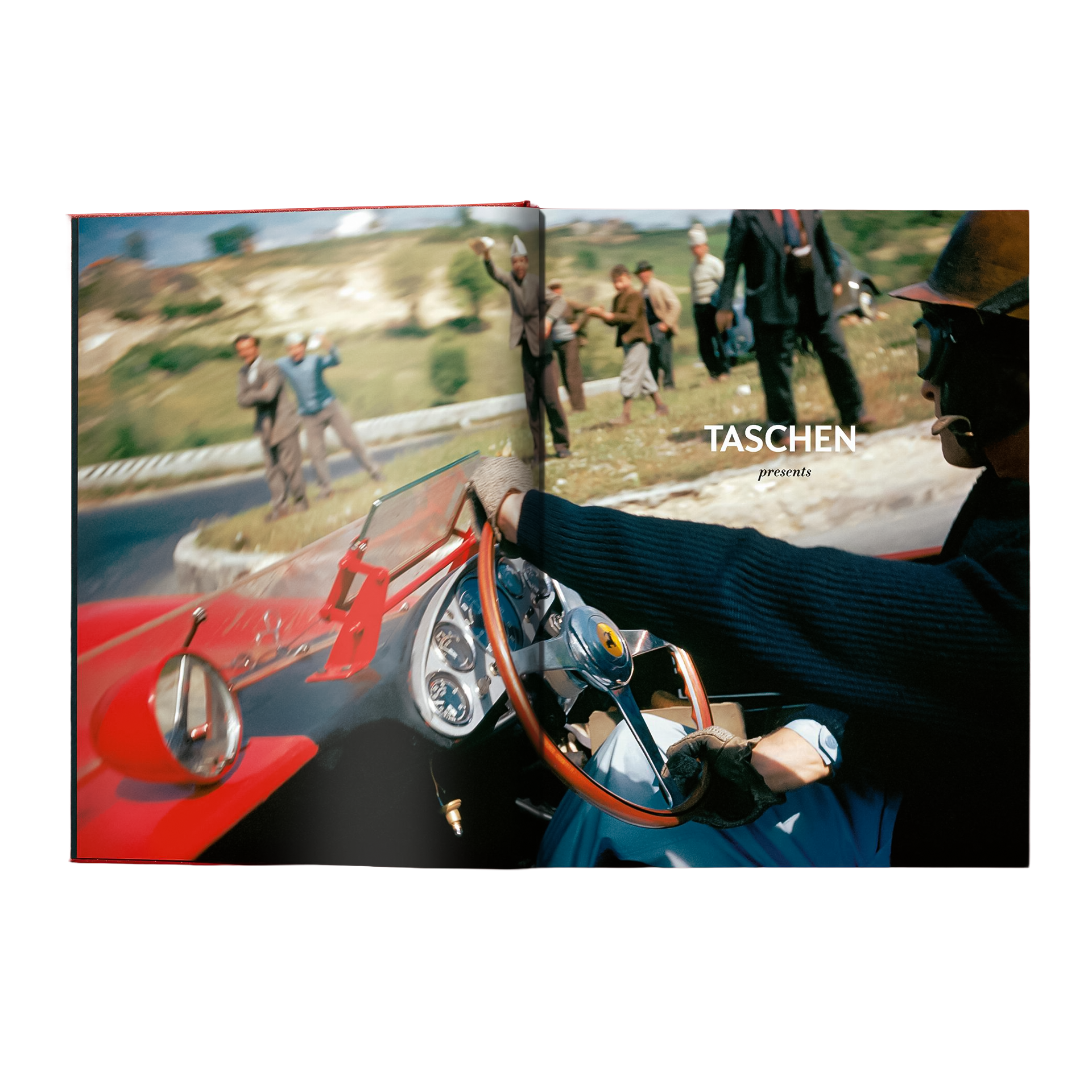 Coffee Table Book Ferrari, rot, klassischer wagen, lenkrad, sportwagen, rennkulisse