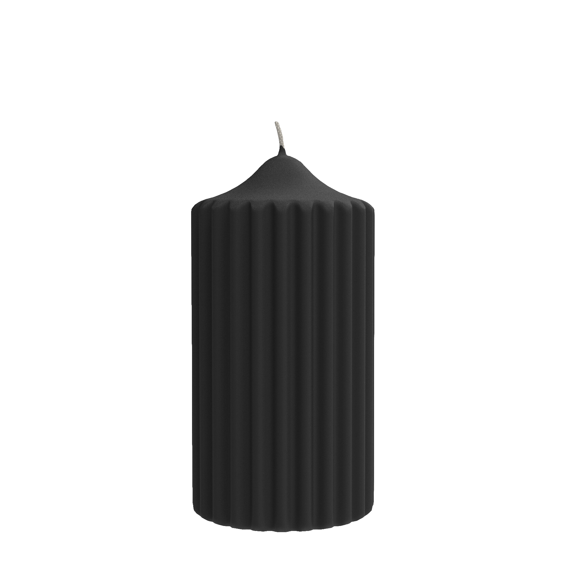 ENGELS KLASSIK Rillenkerze Schwarz 15 cm