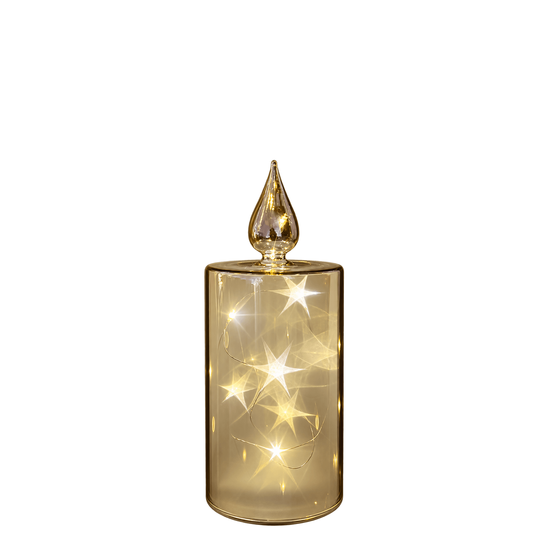 Wirtz LED Glaskerze Amber 20 cm