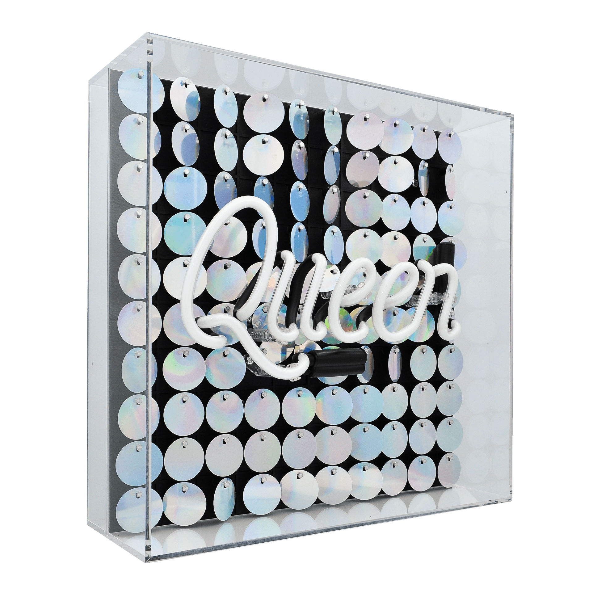 Locomocean Neonschild Queen mit Pailletten
