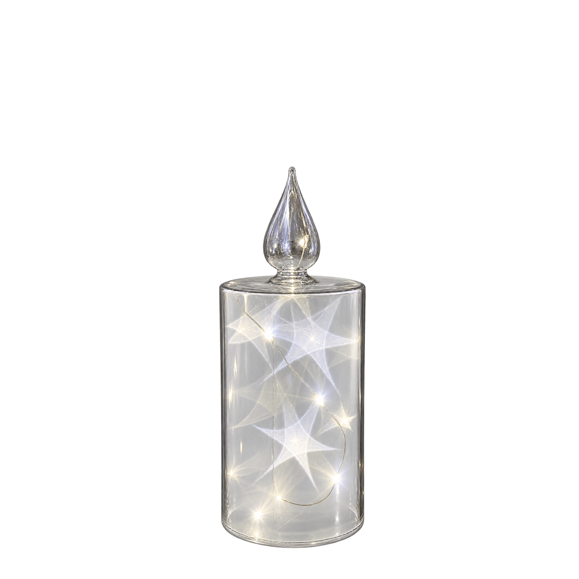 Wirtz LED Glaskerze Klar 20 cm