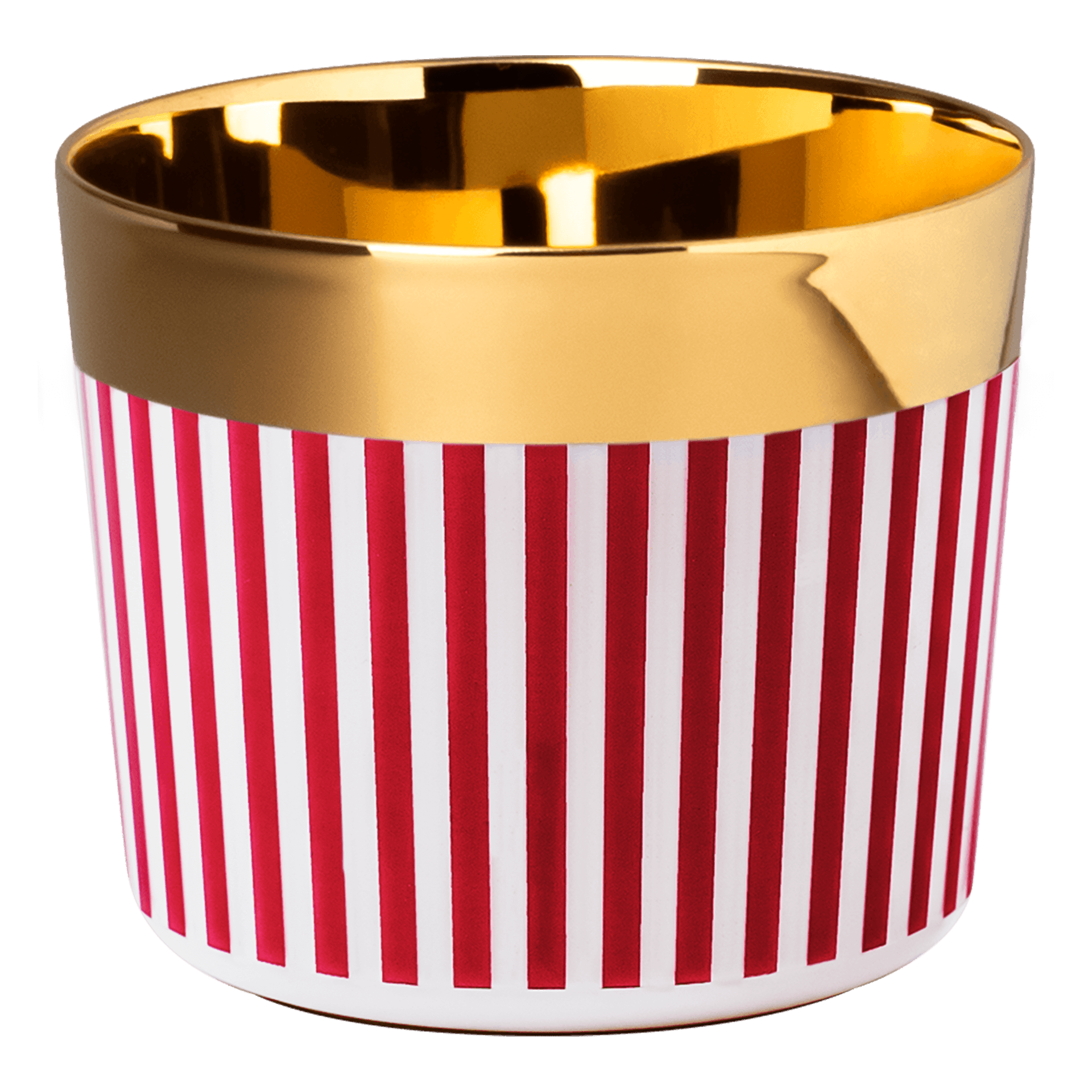 SIEGER by Fürstenberg SIP OF GOLD RED POP Champagnerbecher Vertical Stripes