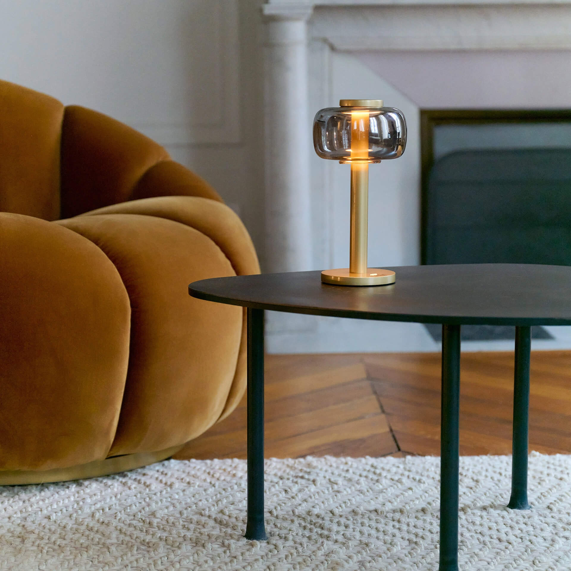 ELLE DECORATION LED Tischlampe ODEON gold
