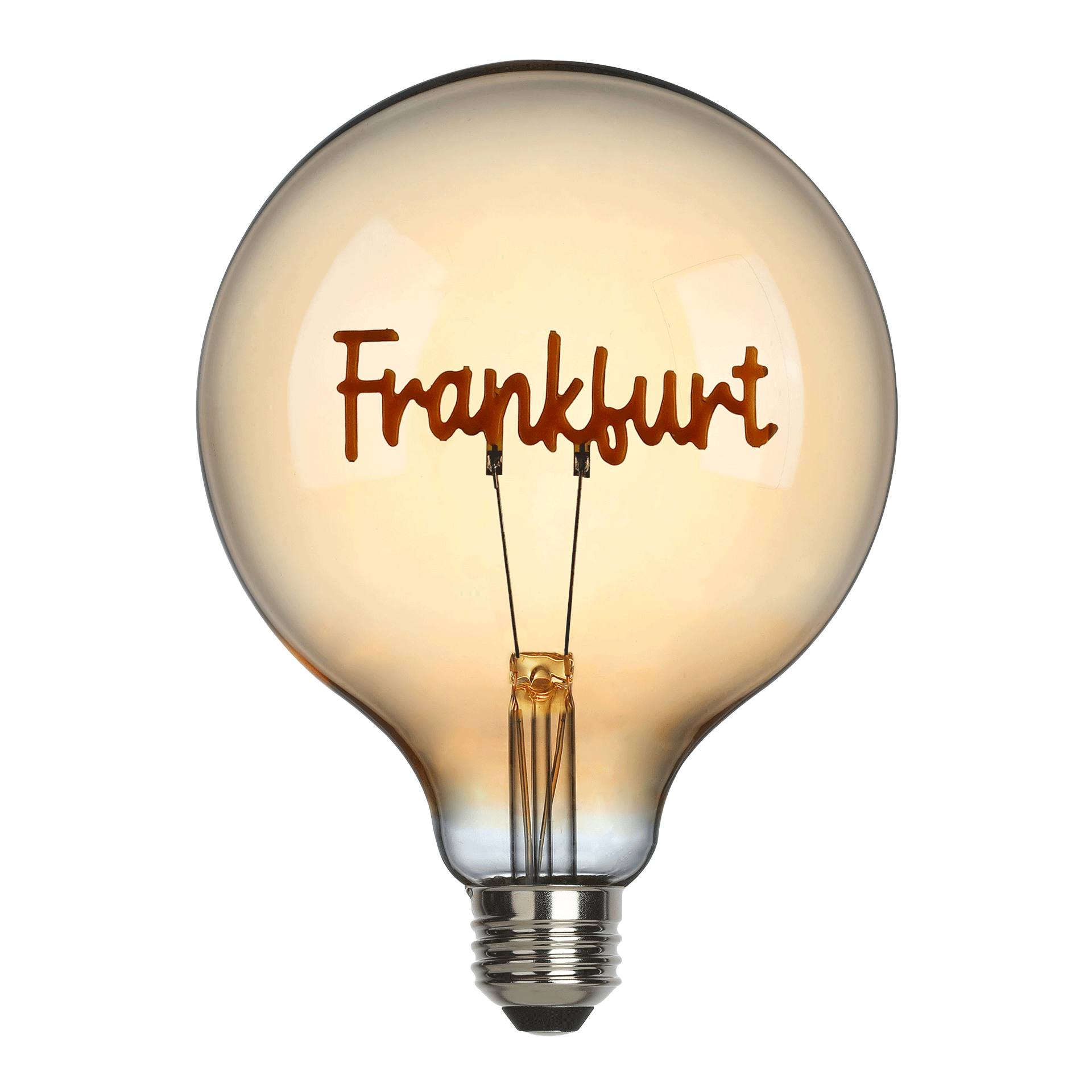 LED decorative bulb Frankfurt, Glühbirne, Glühbirne Vintage, Lampe mit Glühfaden, Frankenfurt Schriftzug?, Glühbirne Edison