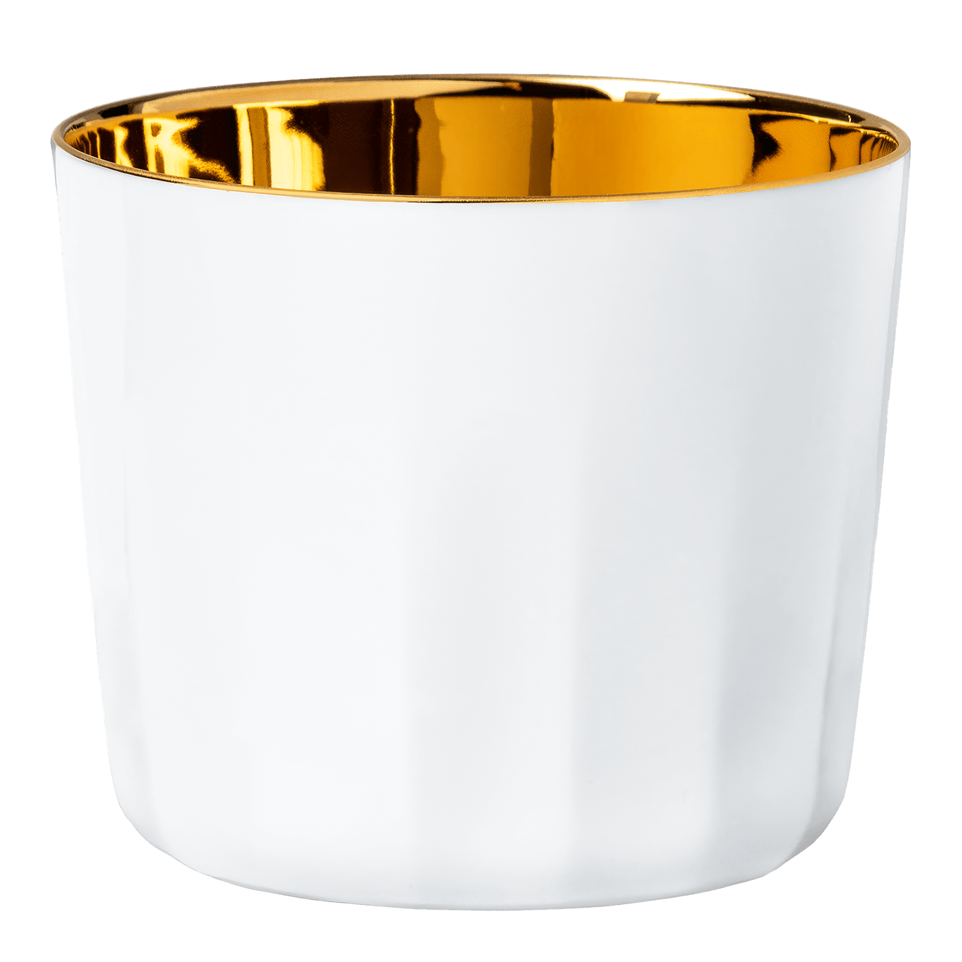 SIEGER by FÜRSTENBERG  Champagnerbecher Facets Weiß, Becher, Tumbler, Weiße Keramik, Goldrand, Küchenzubehör