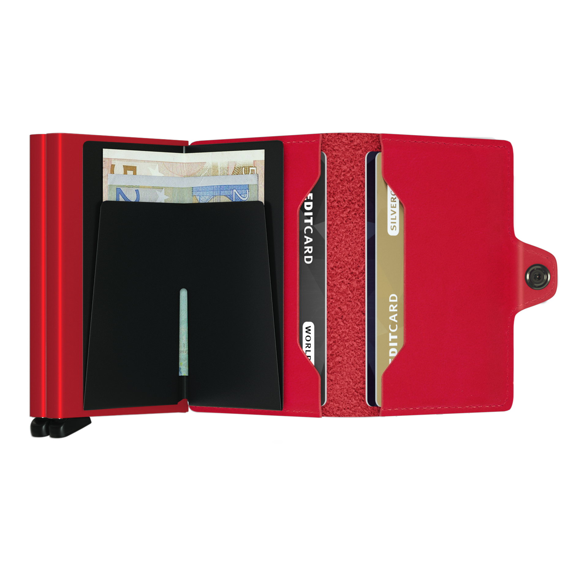 Secrid Twinwallet Original Rot/Rot, Portemonnaie, Geldbörse, Kreditkarten, Kartenfächer, Rot