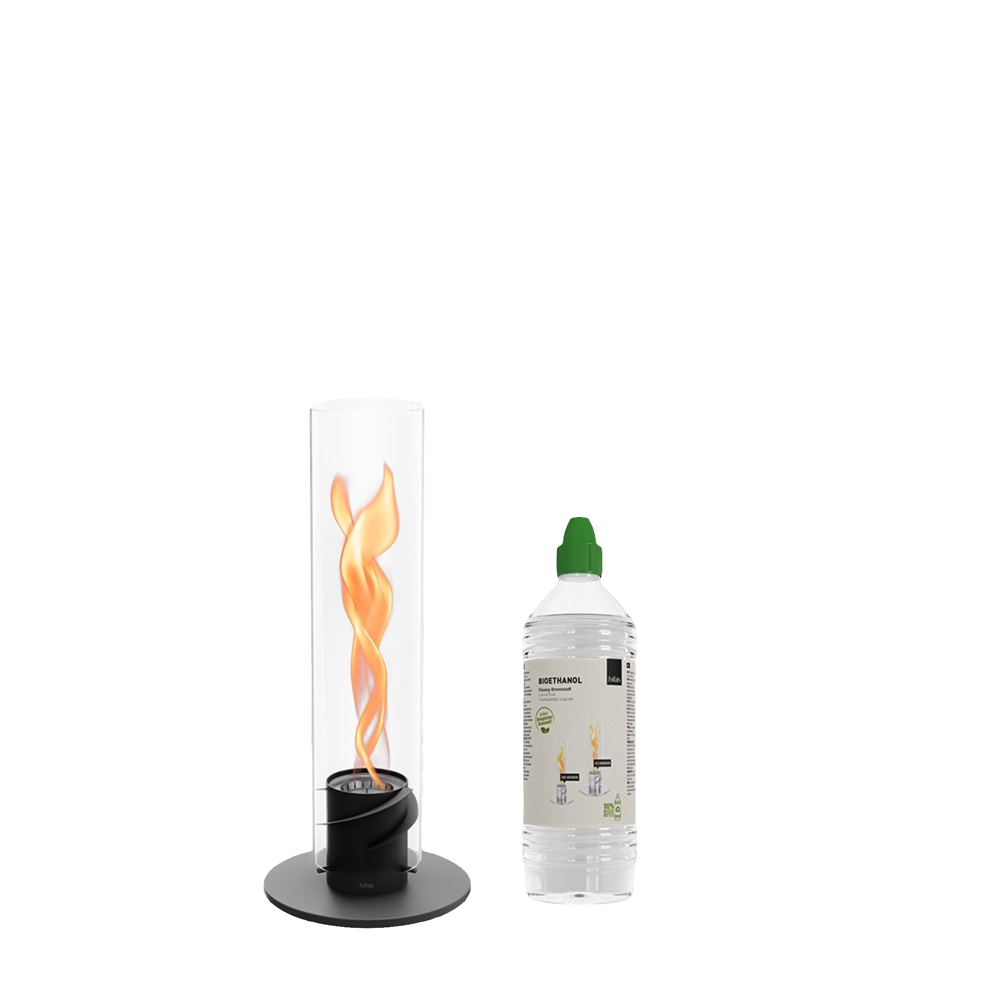 Tabletop Fireplace 900 Black, Gasfeuer, Tischfeuer, Vulkanfeuer, Flammenkegel, Brenner